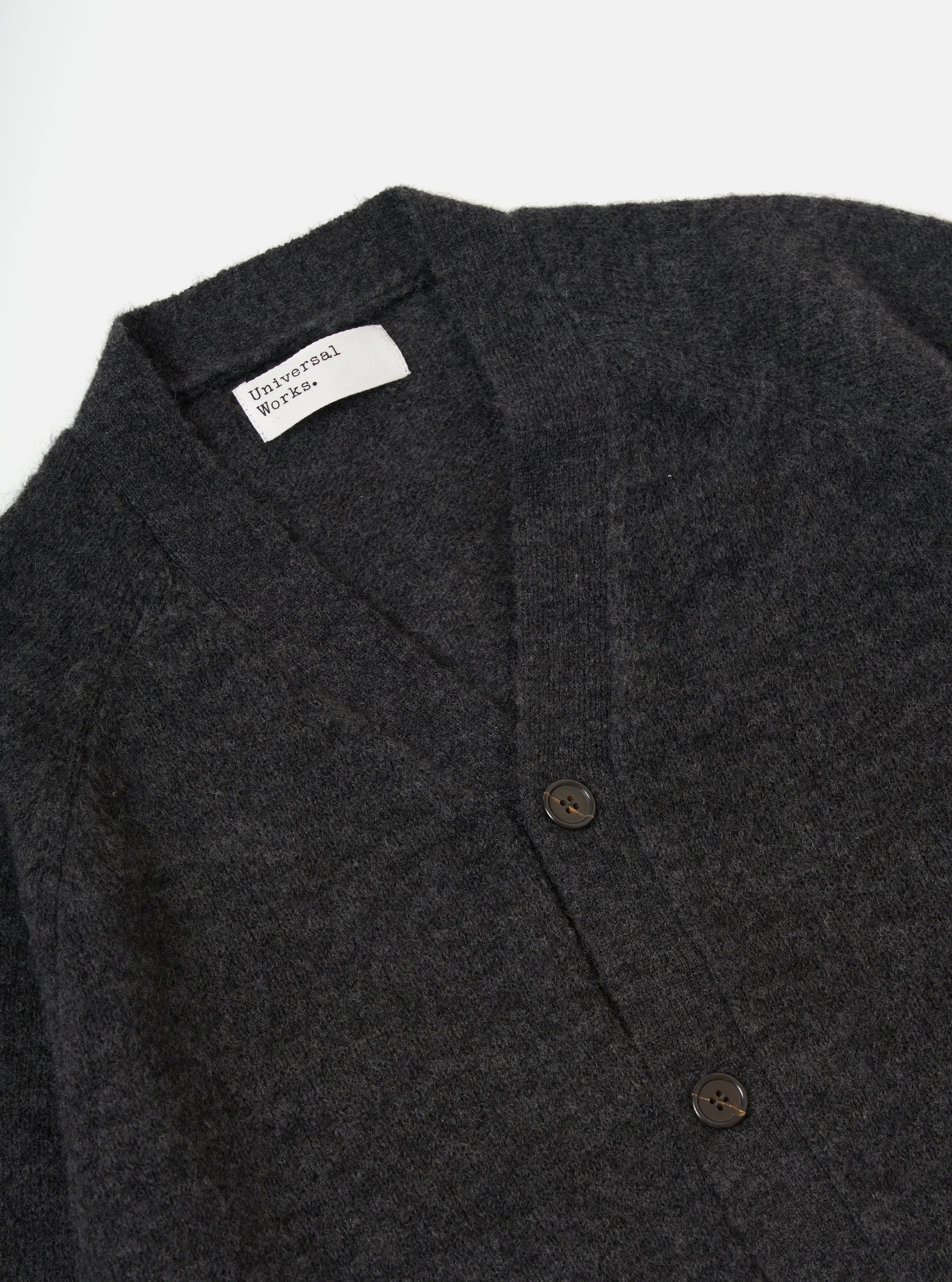 Charcoal Alpaca Knit David Cardigan