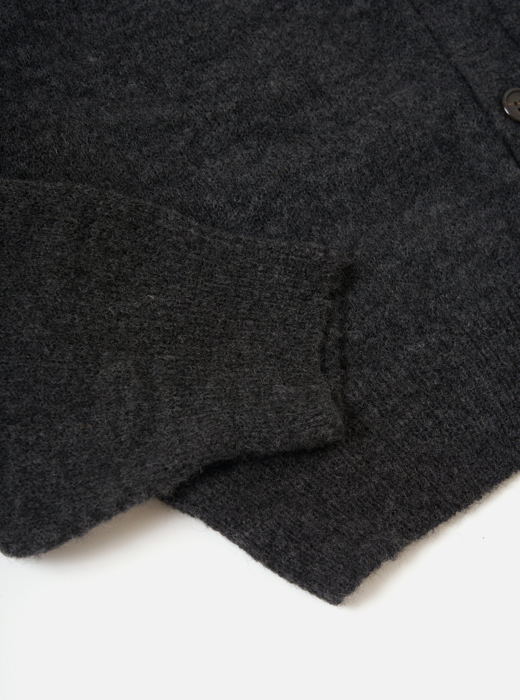 Charcoal Alpaca Knit David Cardigan
