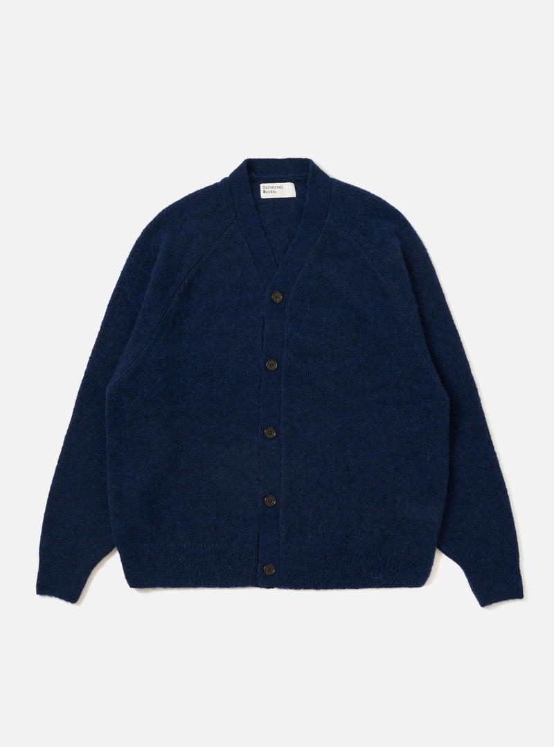 Navy Alpaca Knit David Cardigan