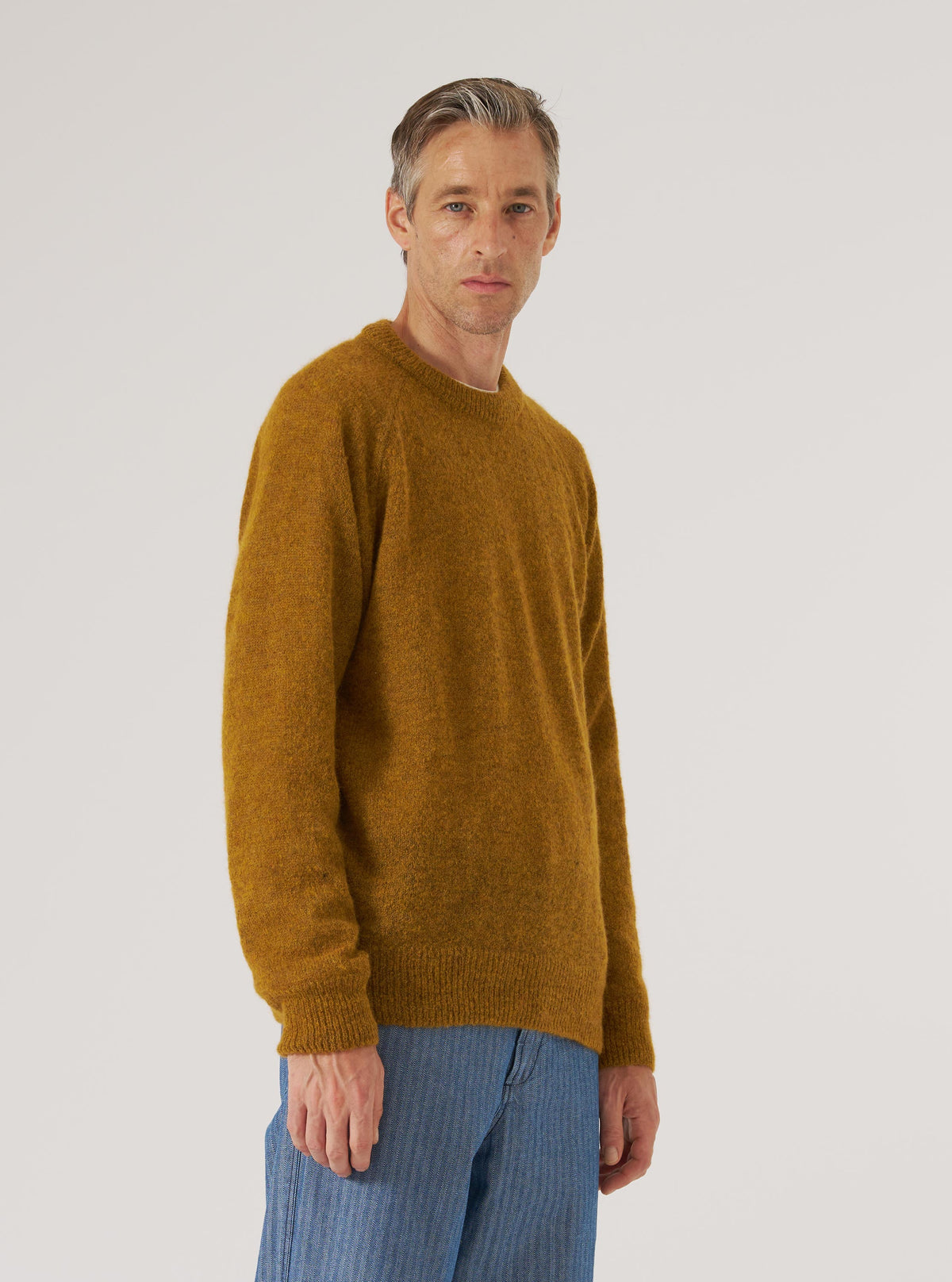 Gold Alpaca Knit Lyon Crew