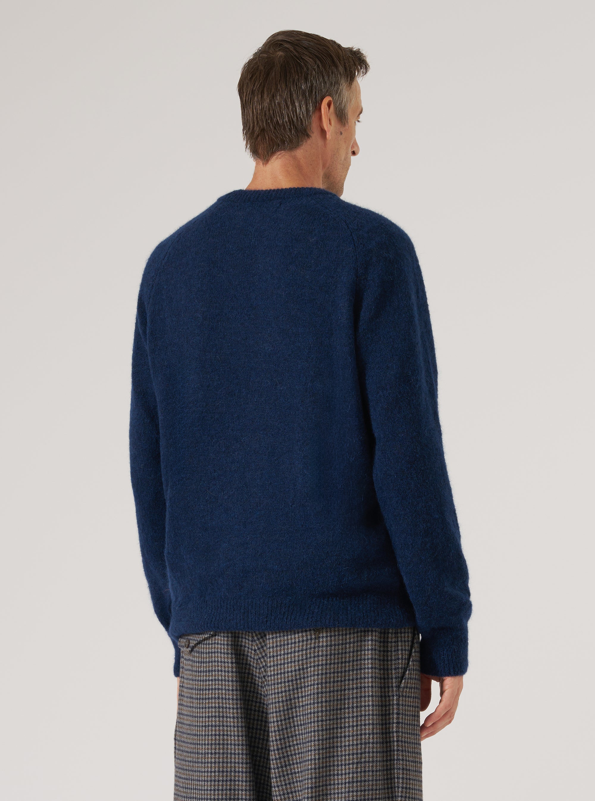 Navy Alpaca Knit Lyon Crew