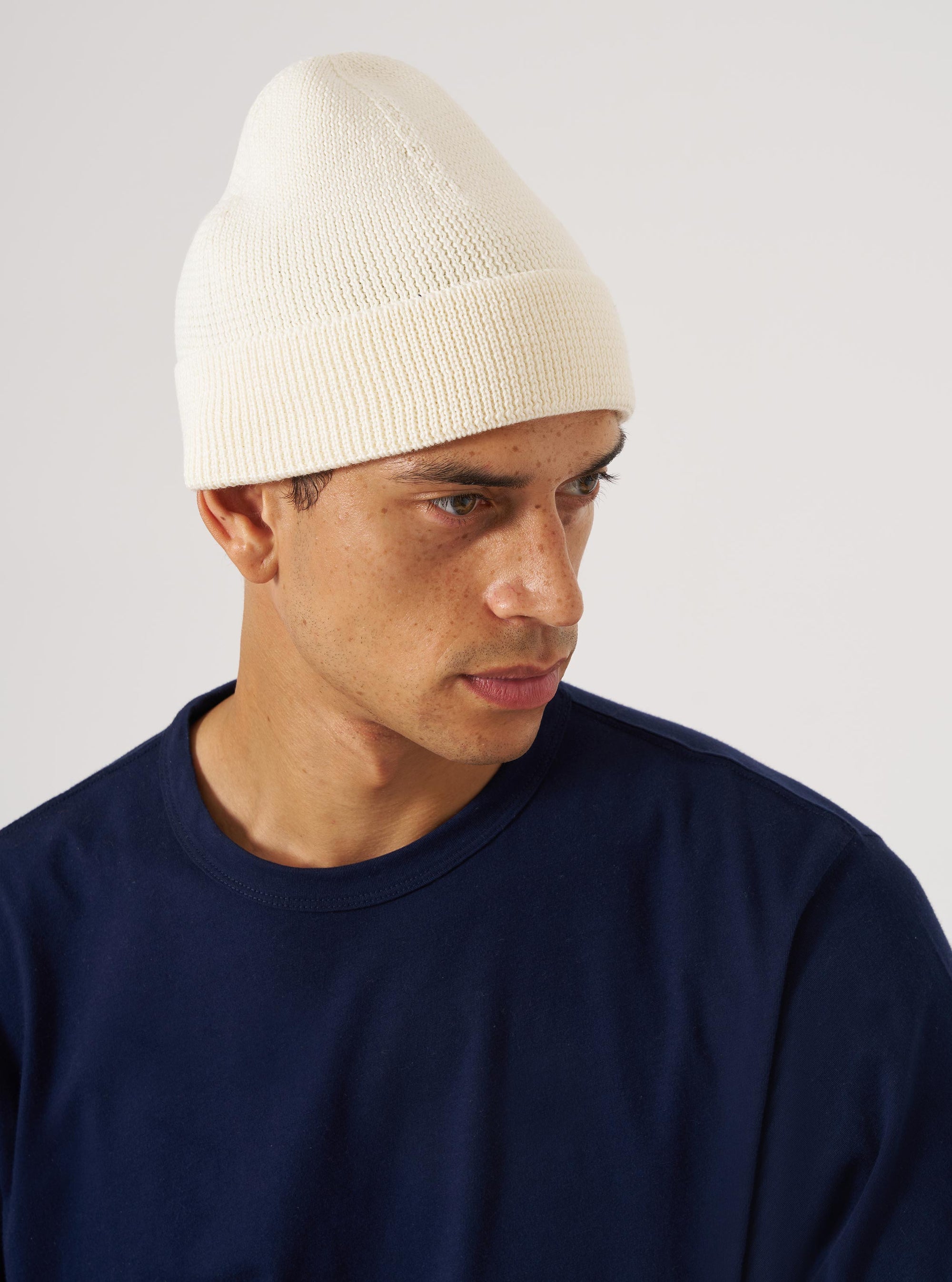 Ecru Merino Knit Watch Cap