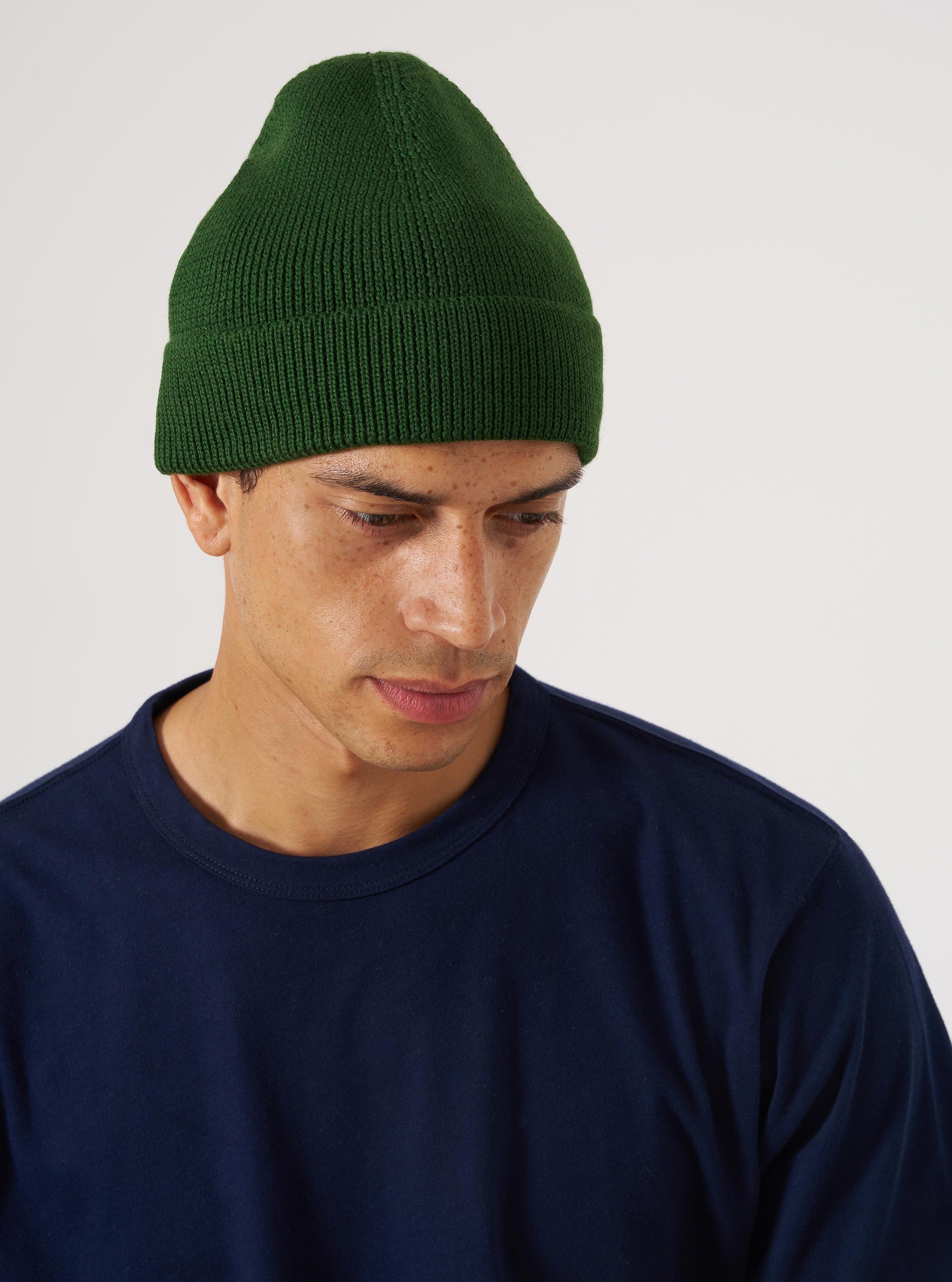 Green Merino Knit Watch Cap