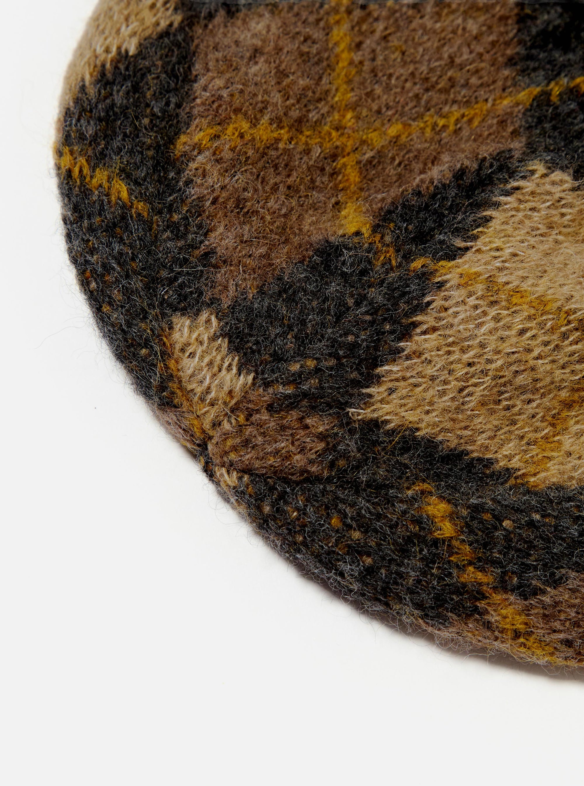 Brown Alpaca Knit Argyll Hat