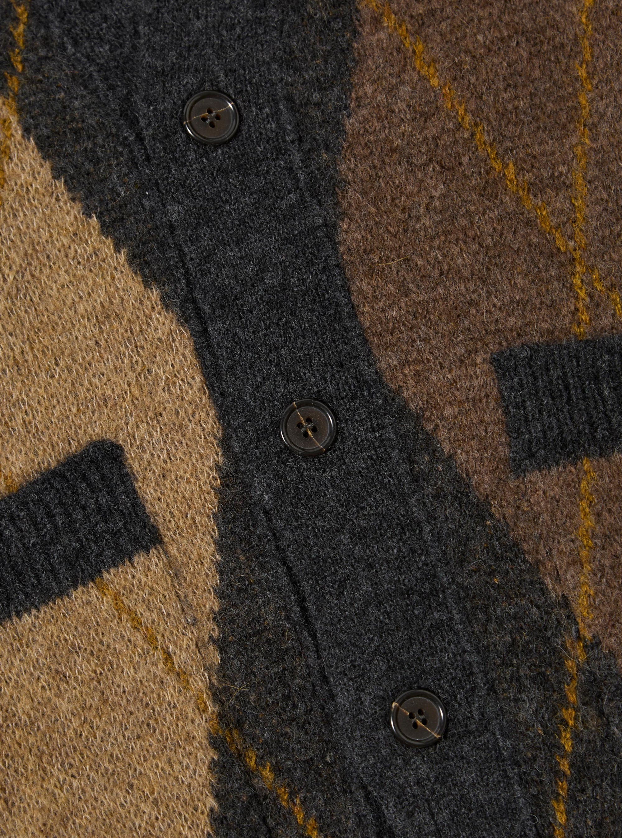 Brown Alpaca Knit Langdale Argyll Cardigan