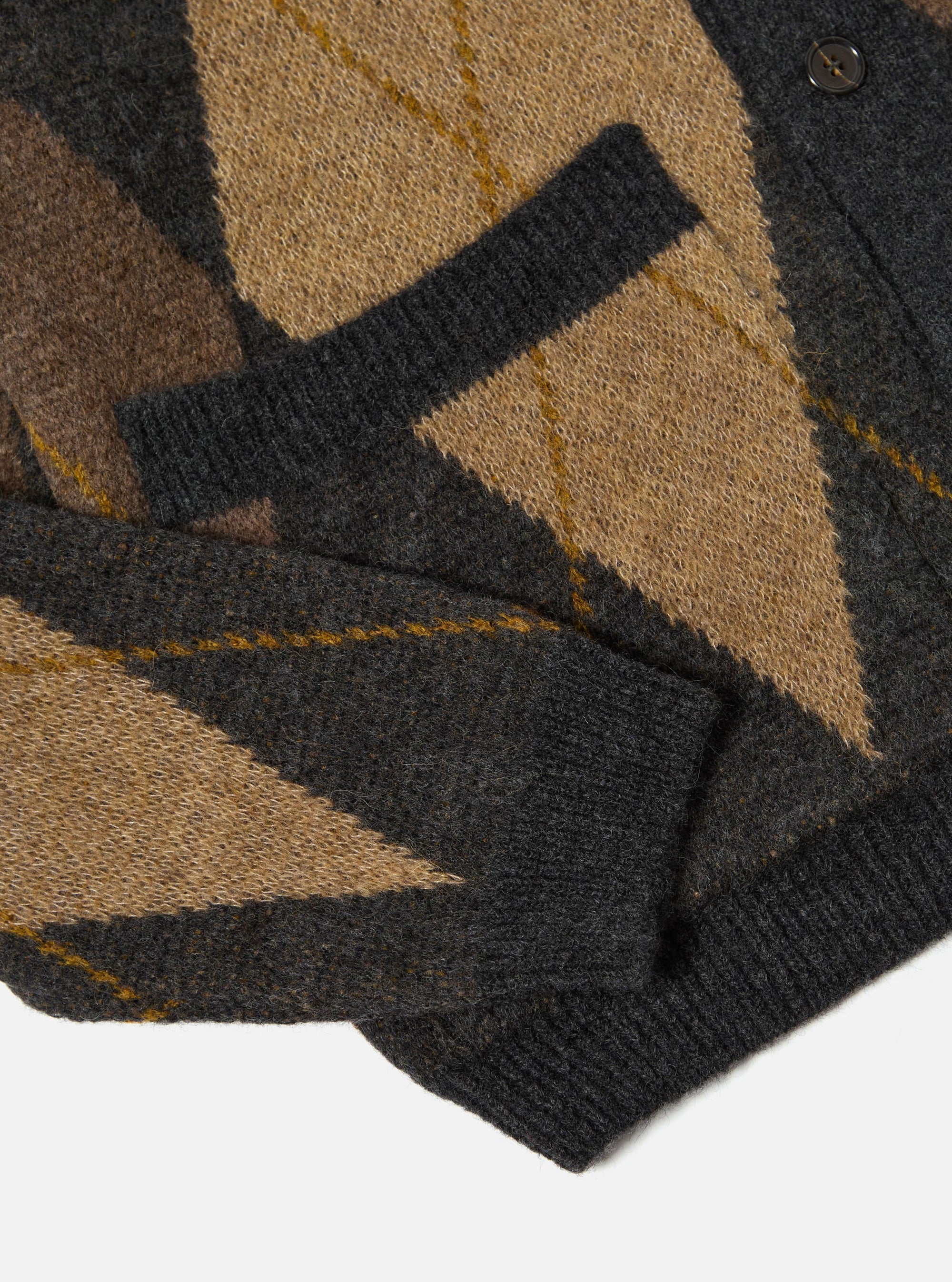 Brown Alpaca Knit Langdale Argyll Cardigan