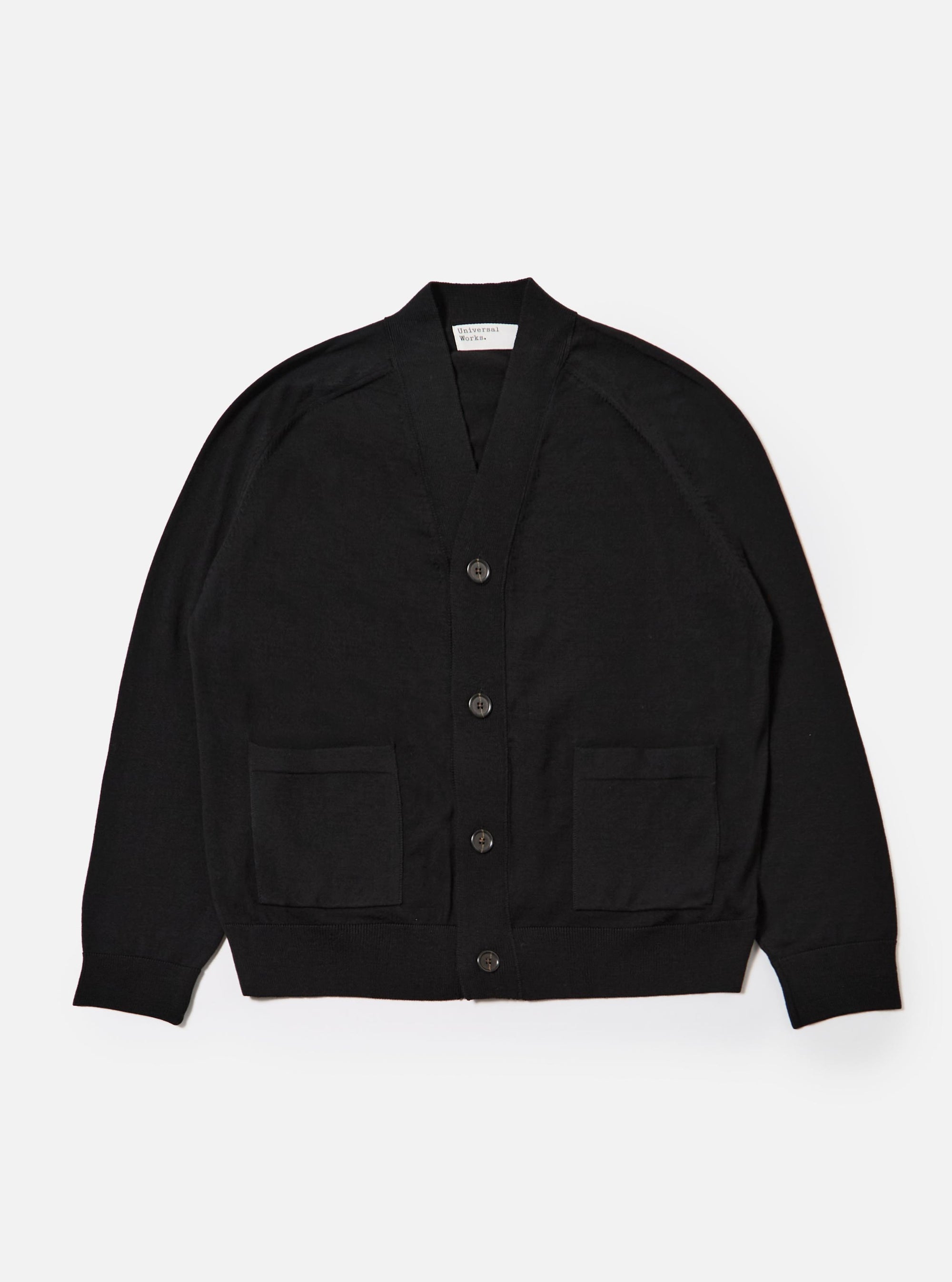Black Merino Loose Cardigan