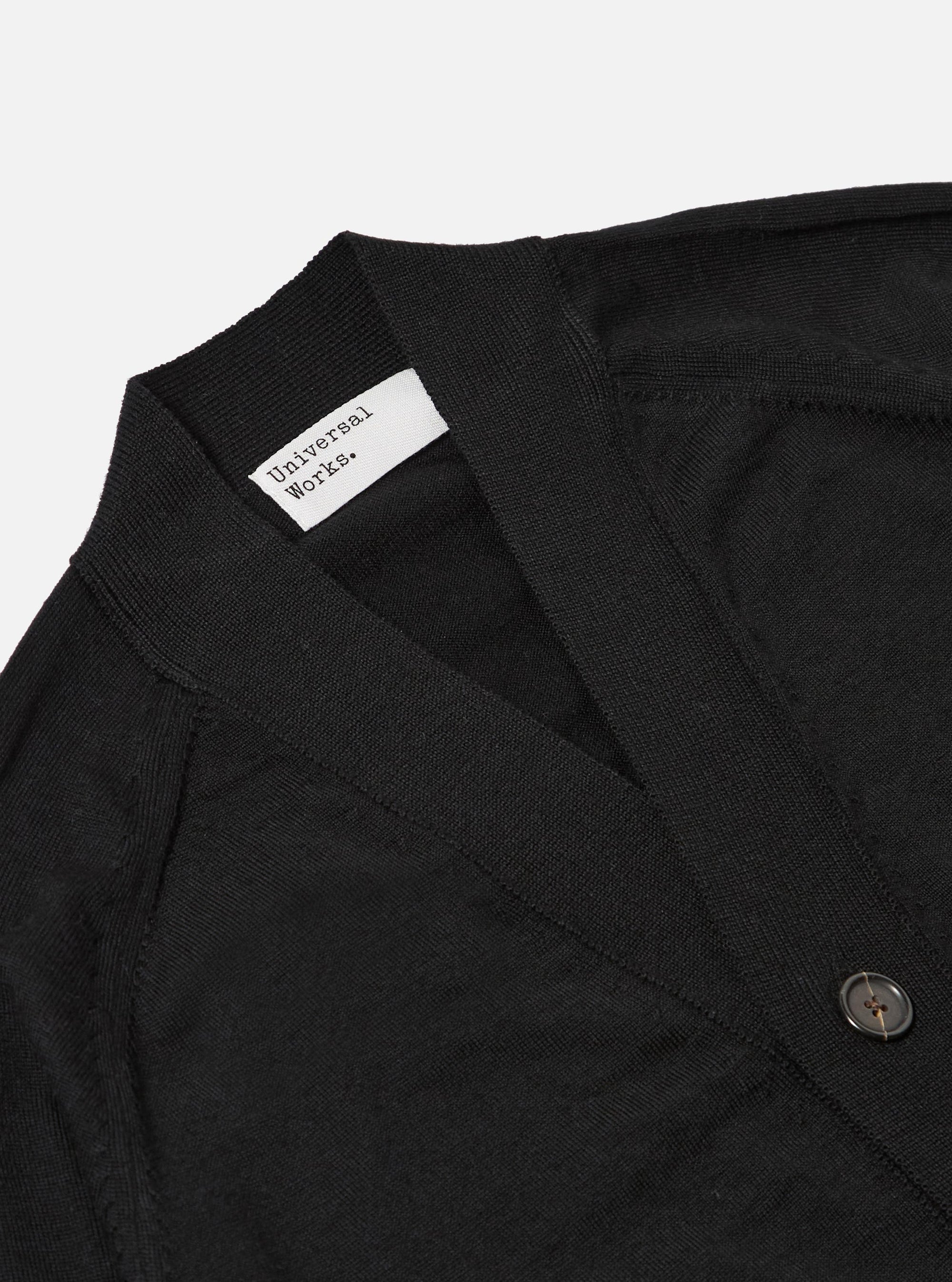 Black Merino Loose Cardigan