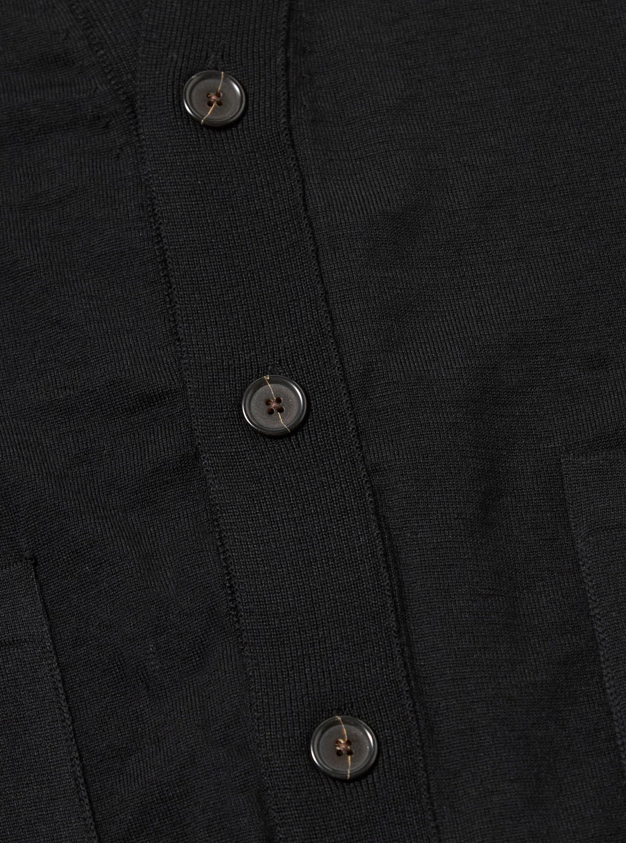 Black Merino Loose Cardigan