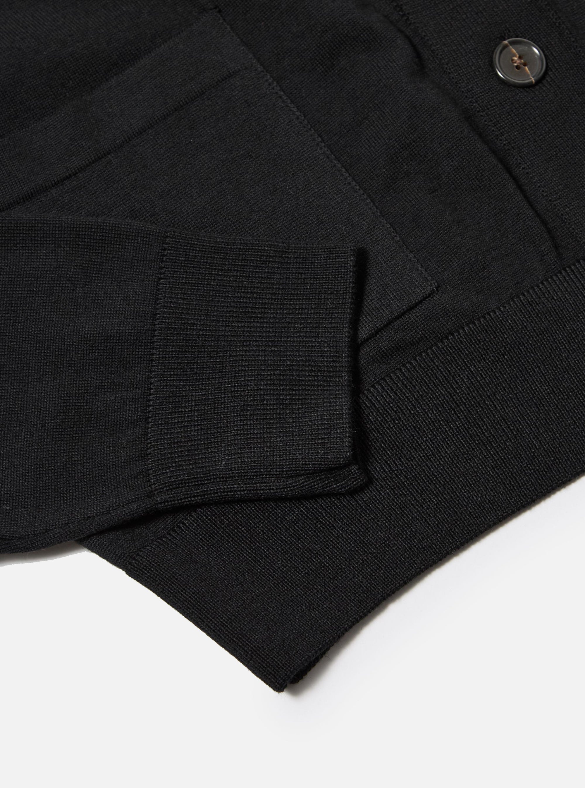 Black Merino Loose Cardigan