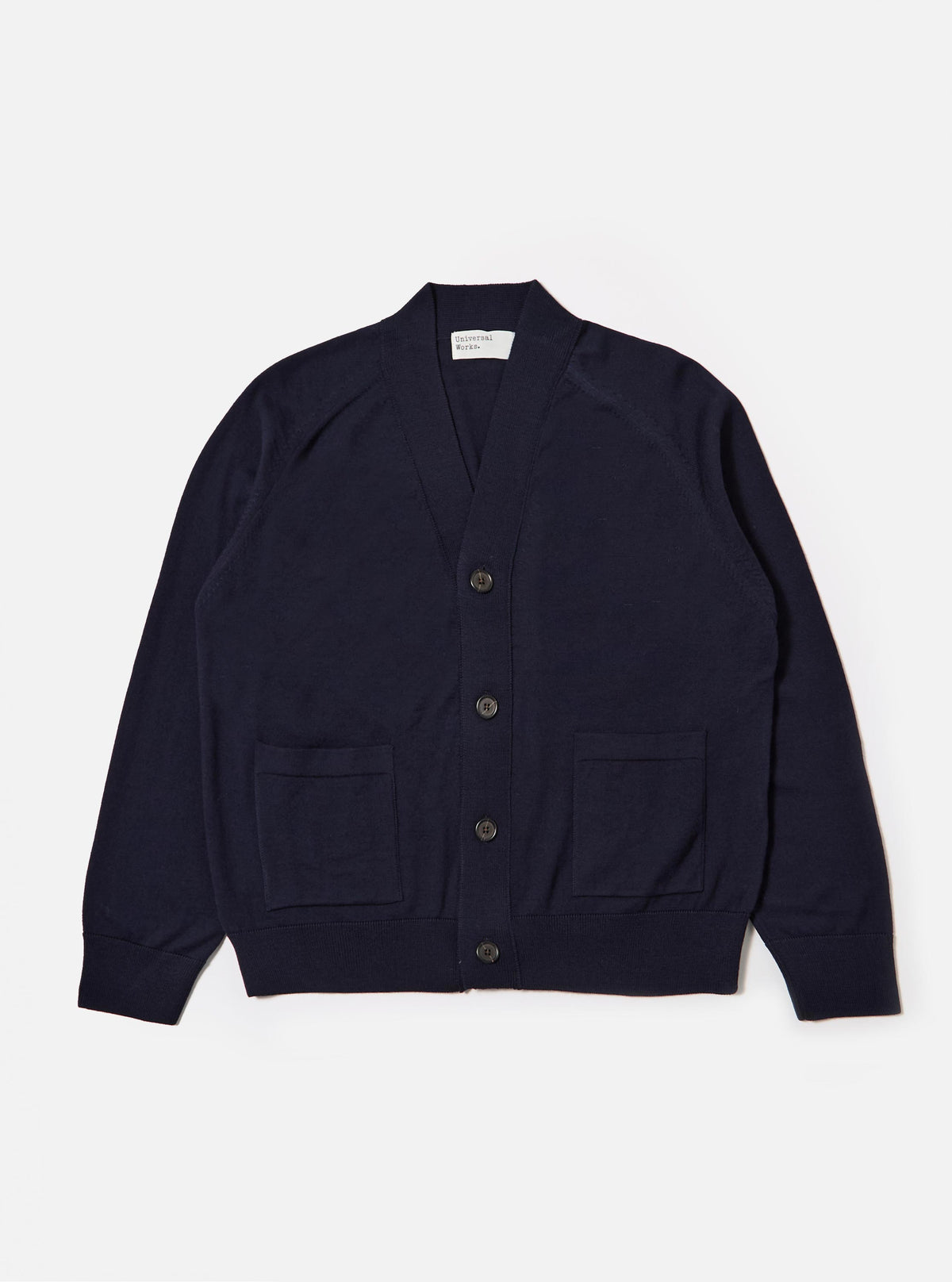 Navy Merino Loose Cardigan