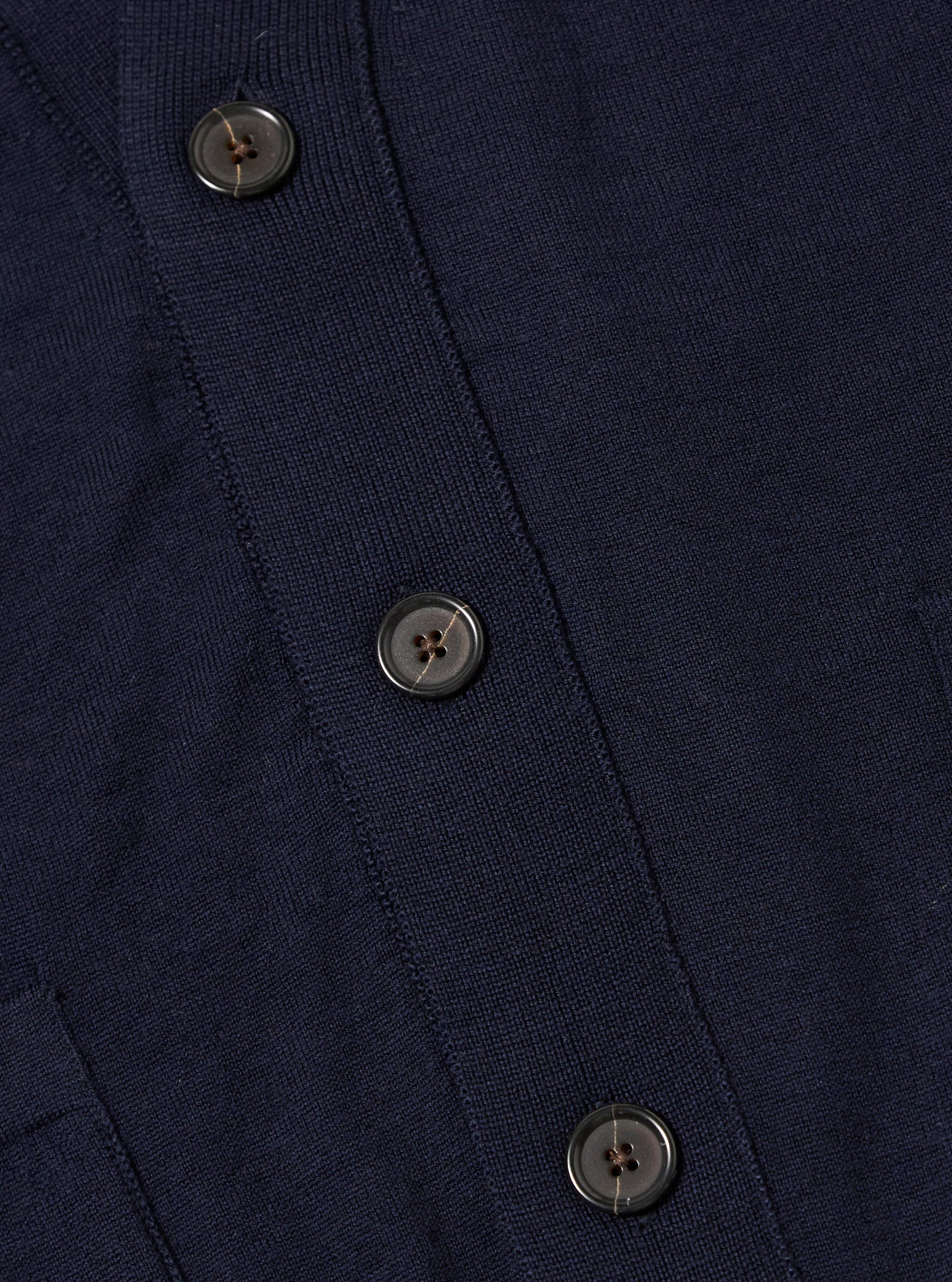 Navy Merino Loose Cardigan