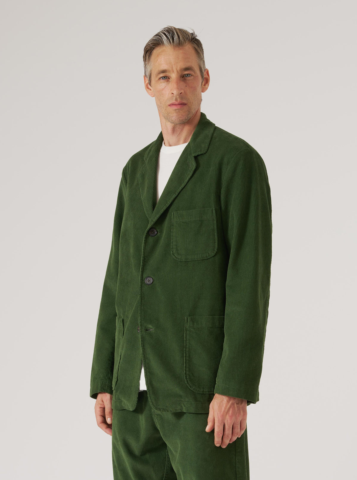 Green Cord Three Button Jacket