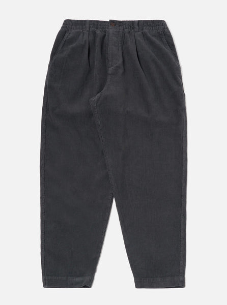 Men's Charcoal Cord Pleated Track Pant – Universal Works