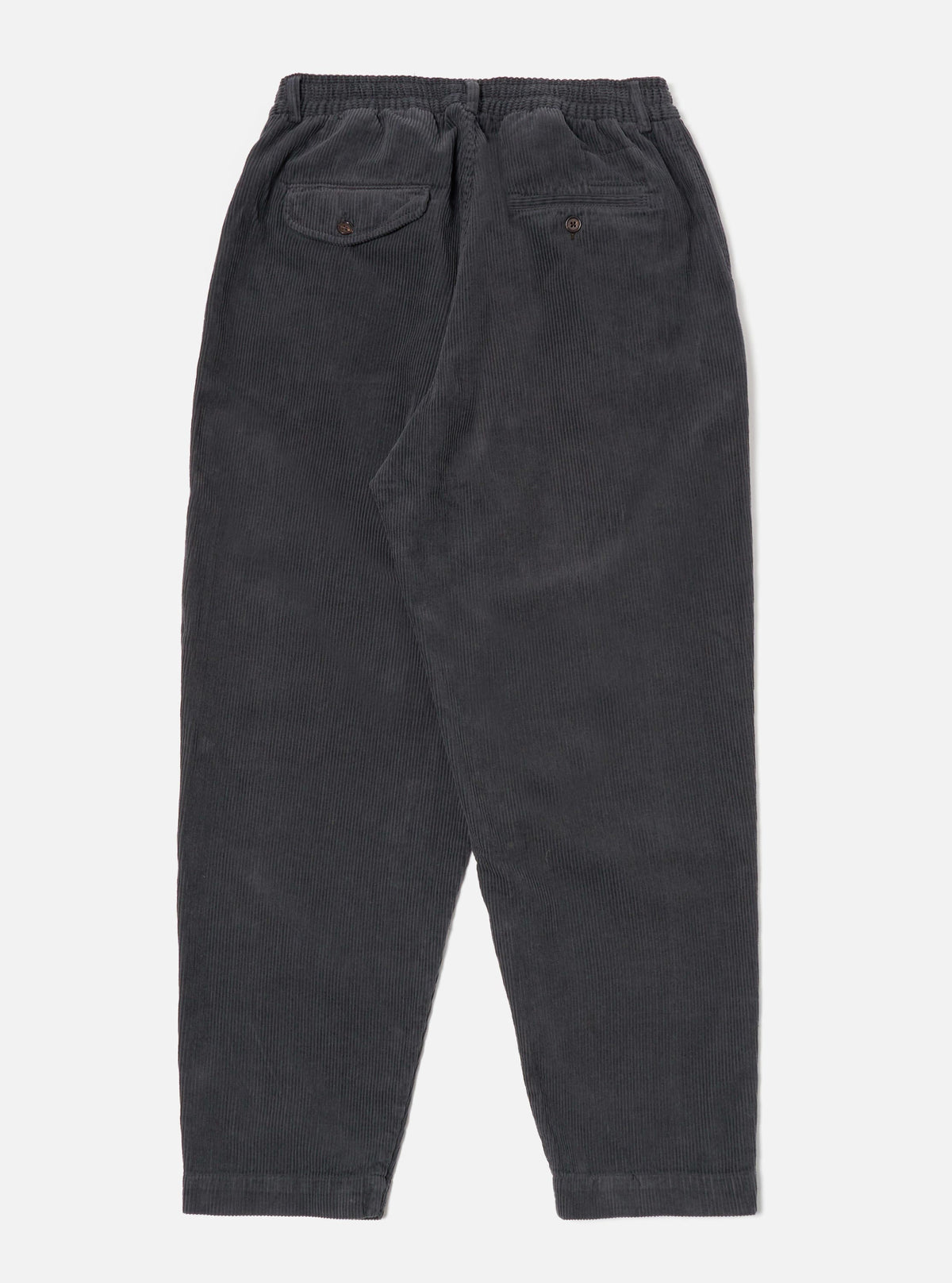 Charcoal Cord Pleated Track Pant