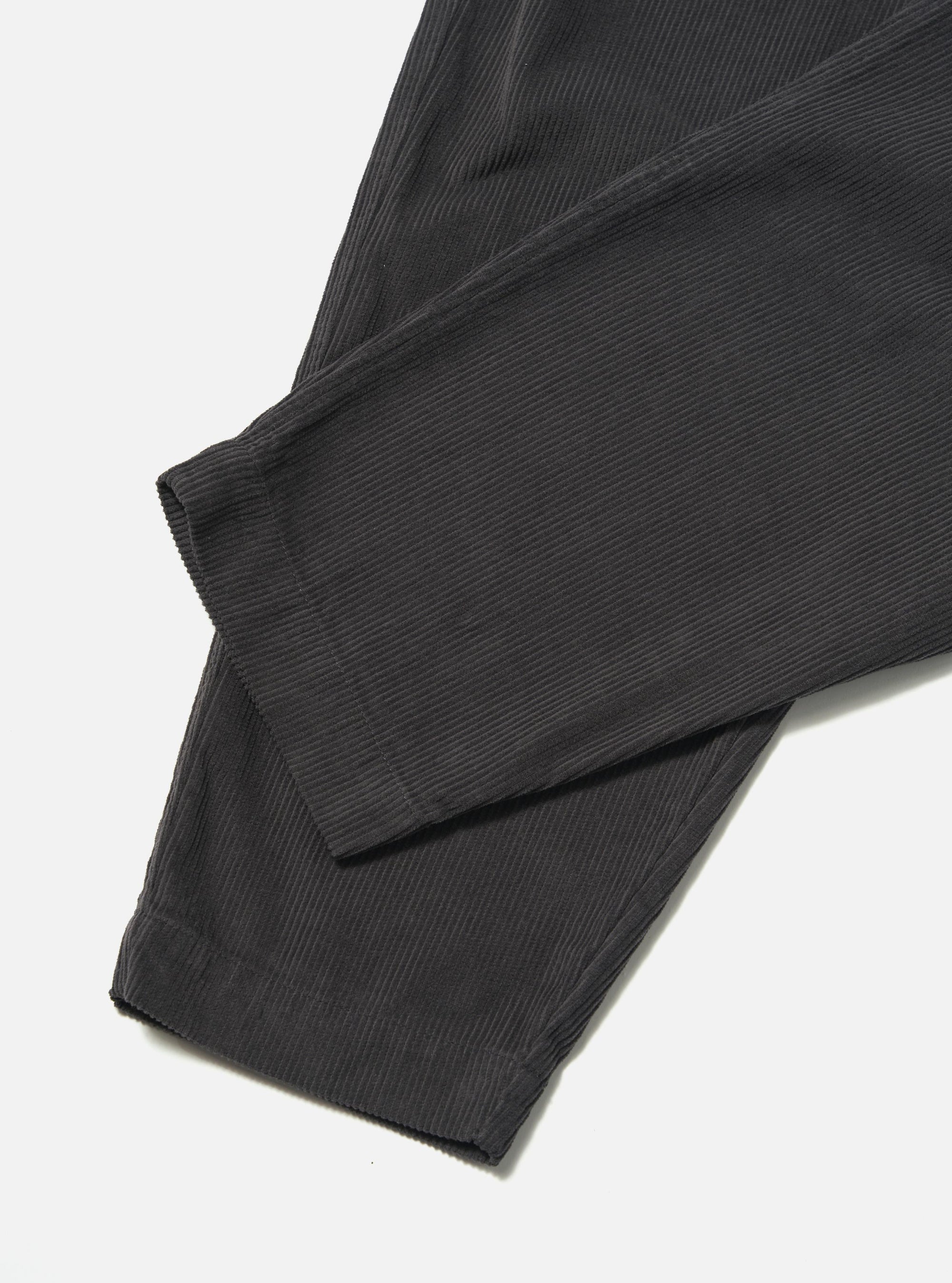 Charcoal Cord Pleated Track Pant