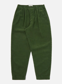 Green Cord Pleated Track Pant