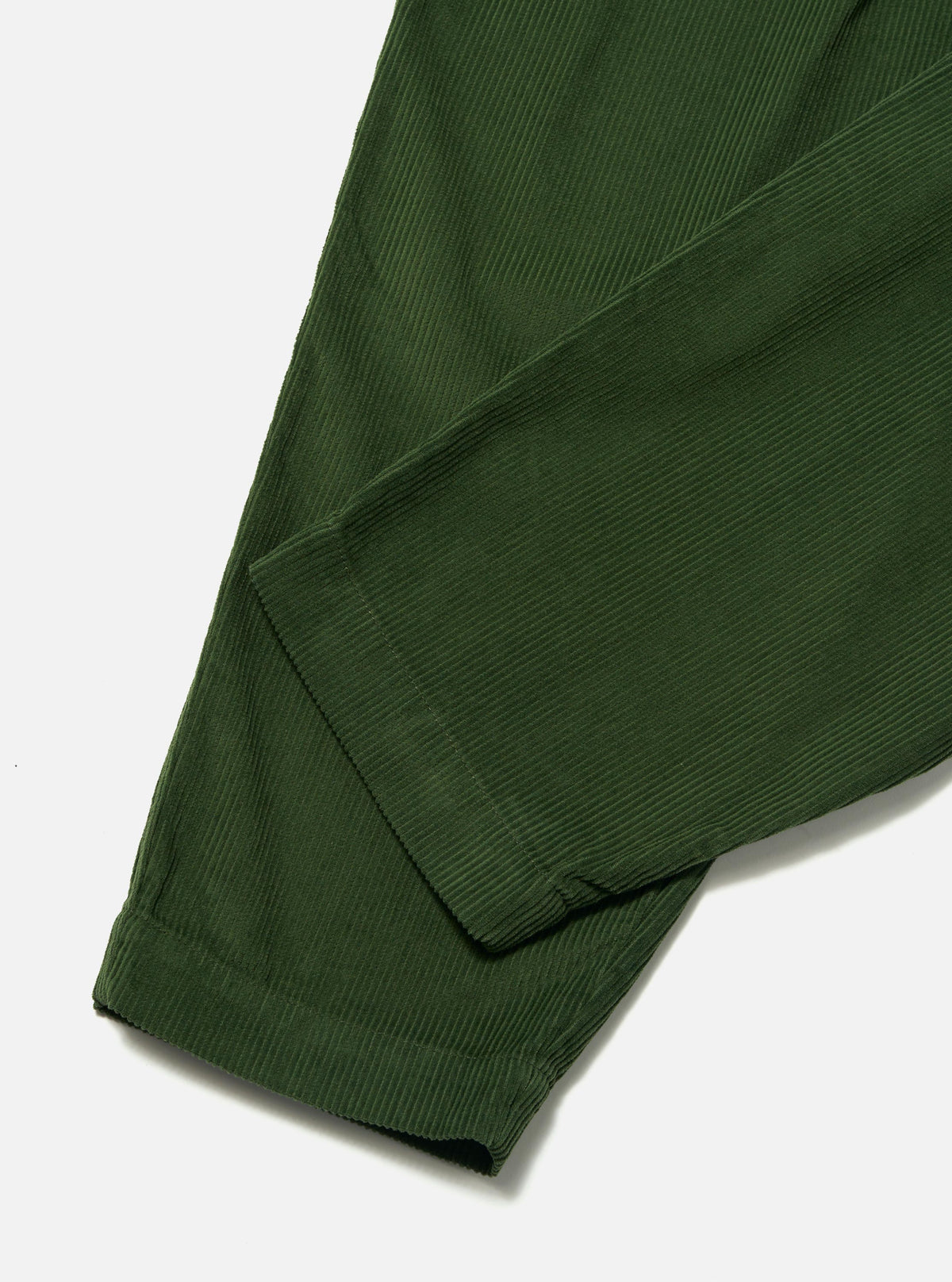 Green Cord Pleated Track Pant