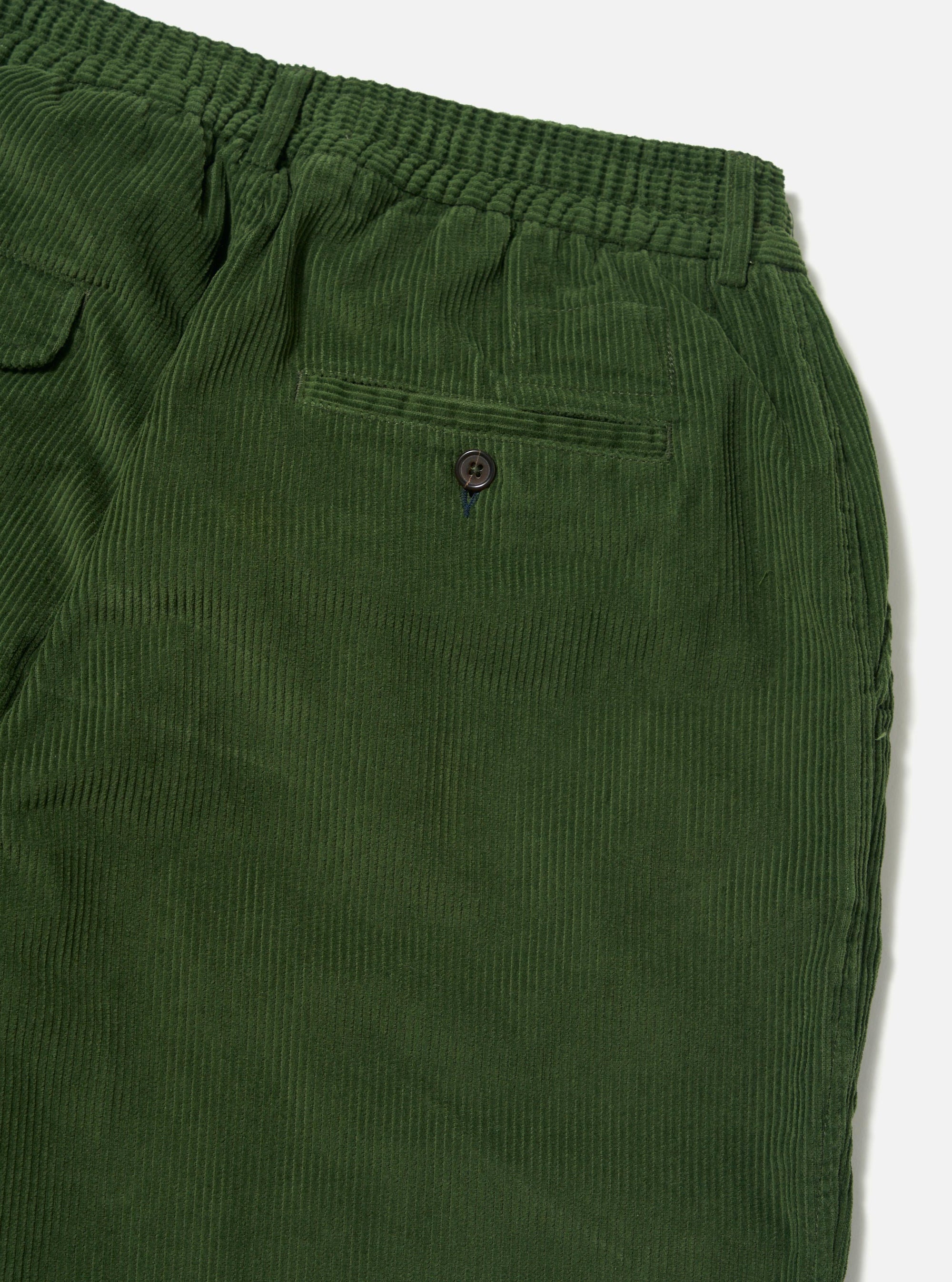 Green Cord Pleated Track Pant