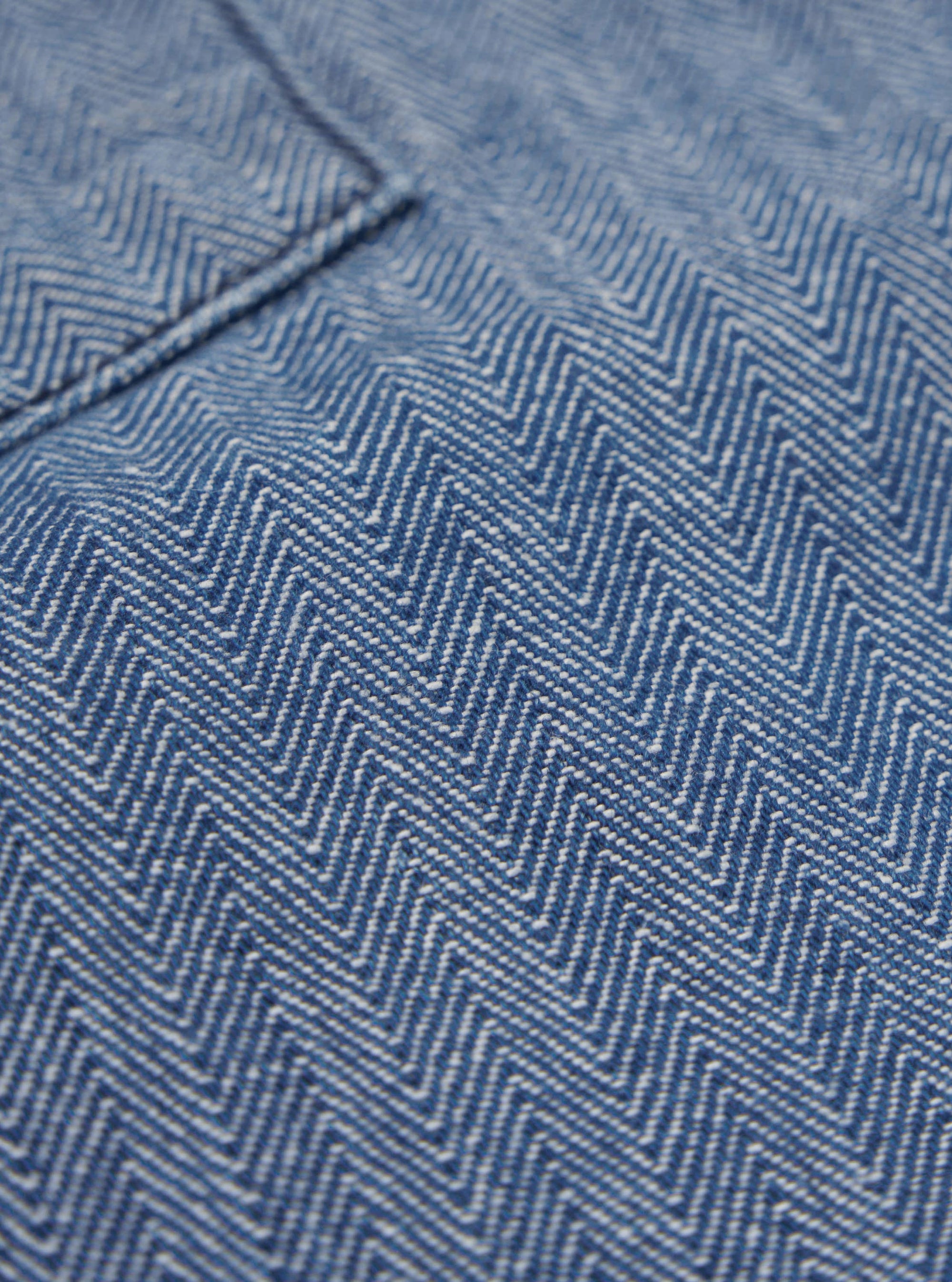 Indigo Denim Herringbone Utility Pant