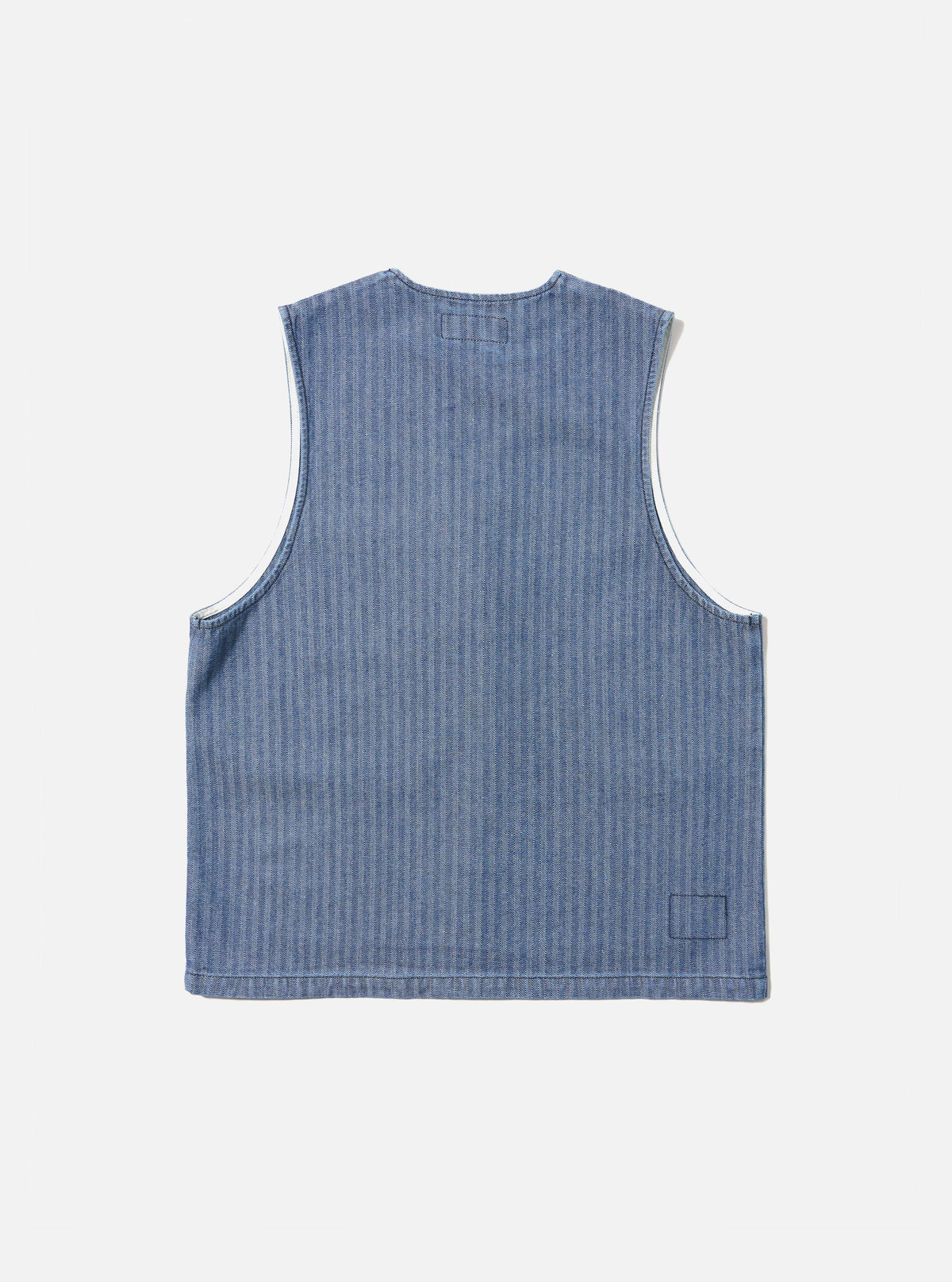 Indigo Denim Herringbone Operators Gilet