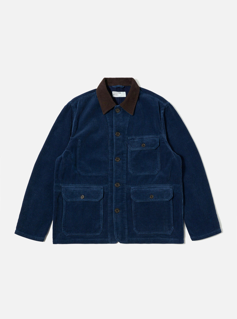 Indigo Recycled Cord Utility Jacket