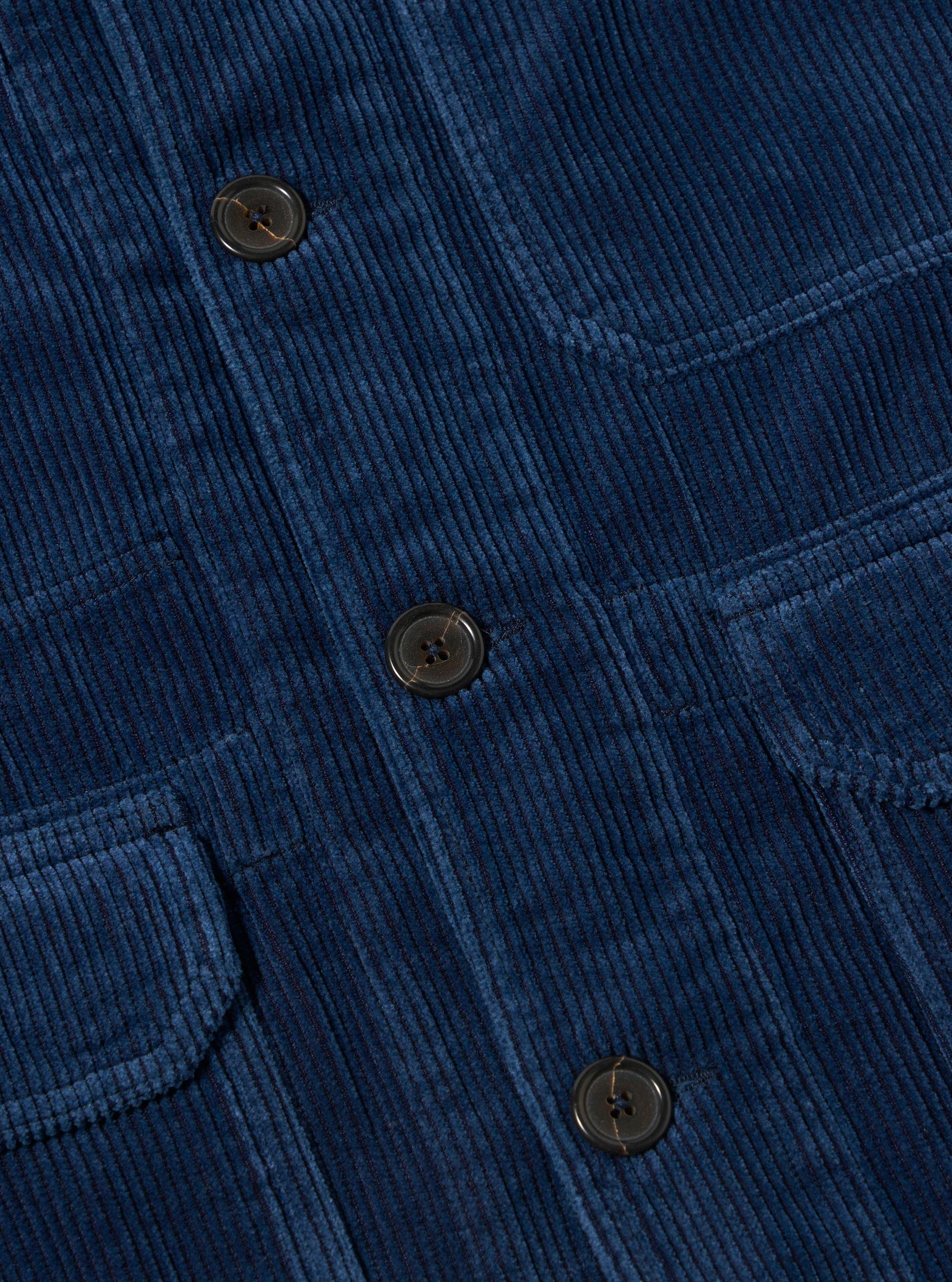 Indigo Recycled Cord Utility Jacket