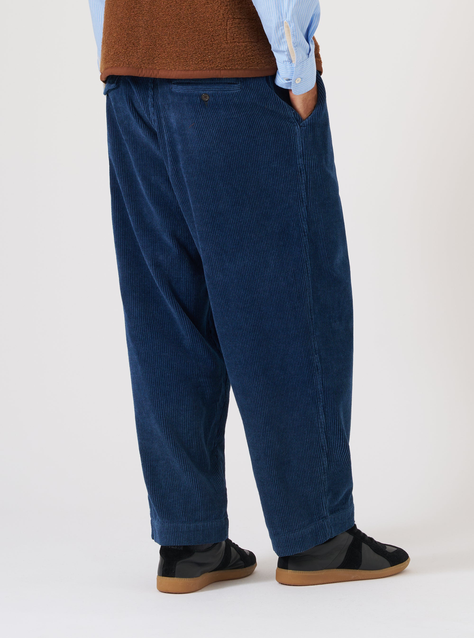 Indigo Recycled Cord Oxford Pant
