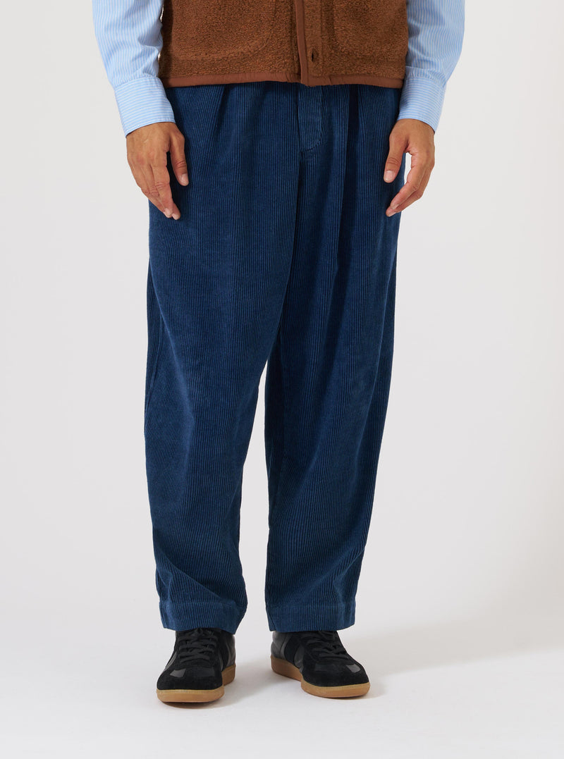 Indigo Recycled Cord Oxford Pant