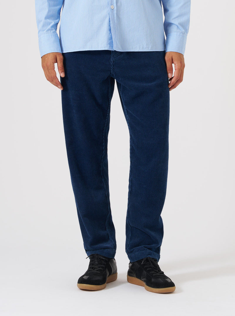 Indigo Recycled Cord Military Chino