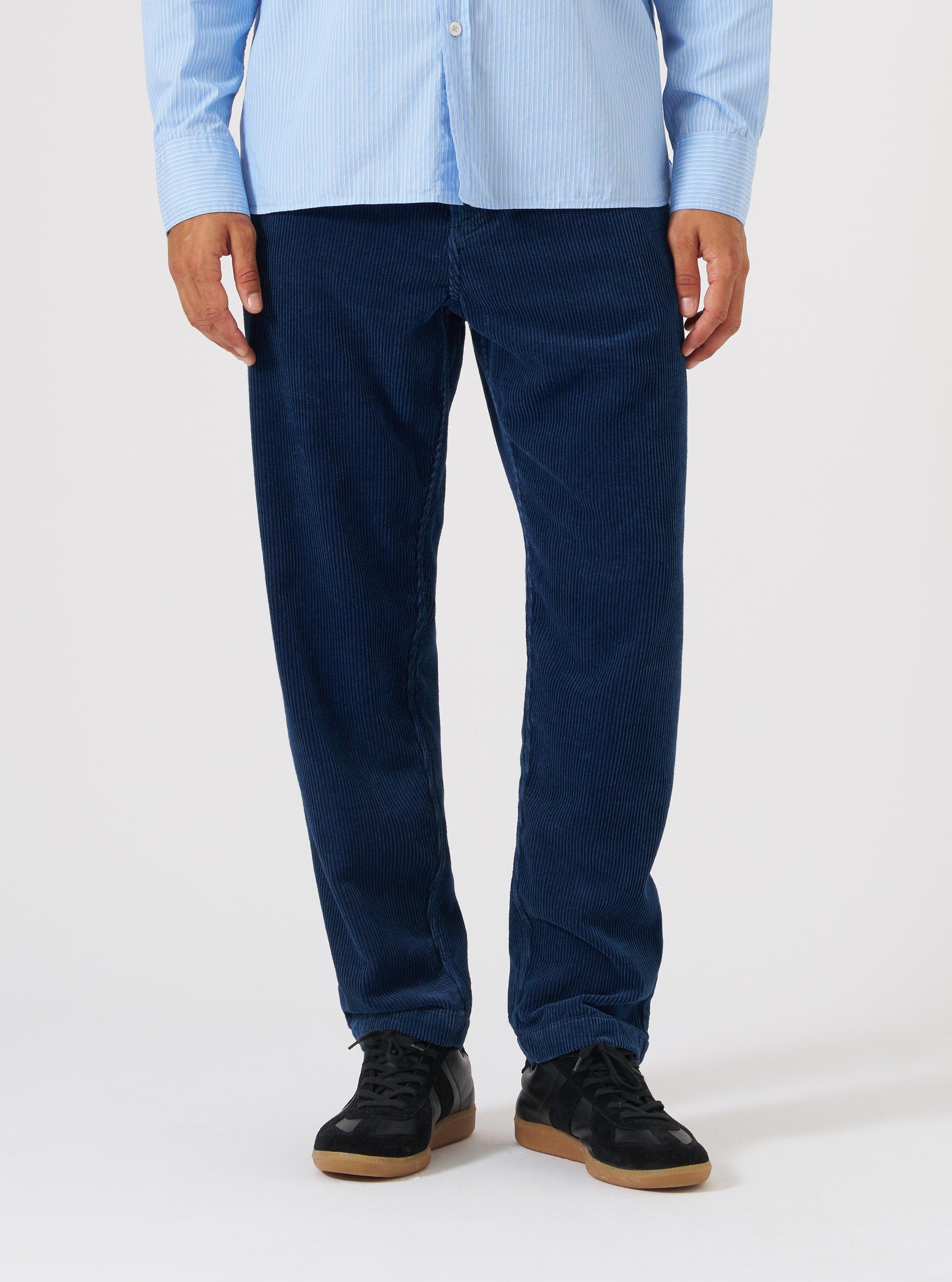 Indigo Recycled Cord Military Chino