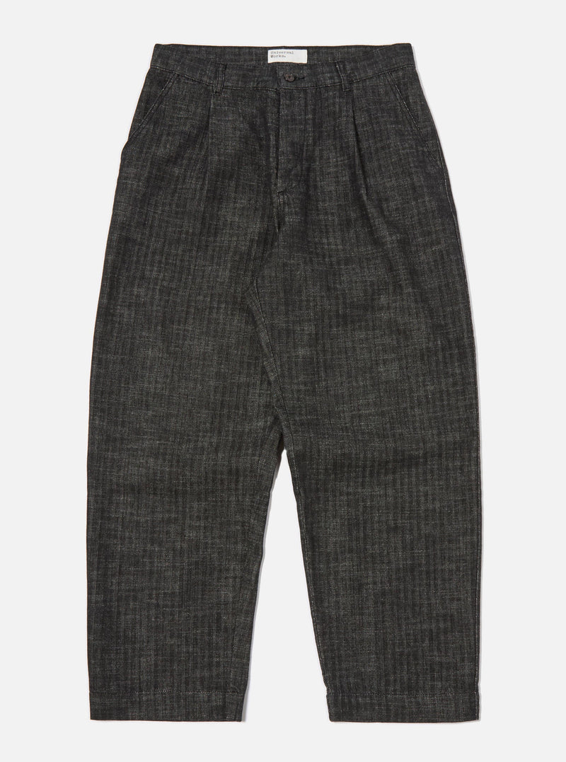 Black Italian Cotton Denim Duke Pant