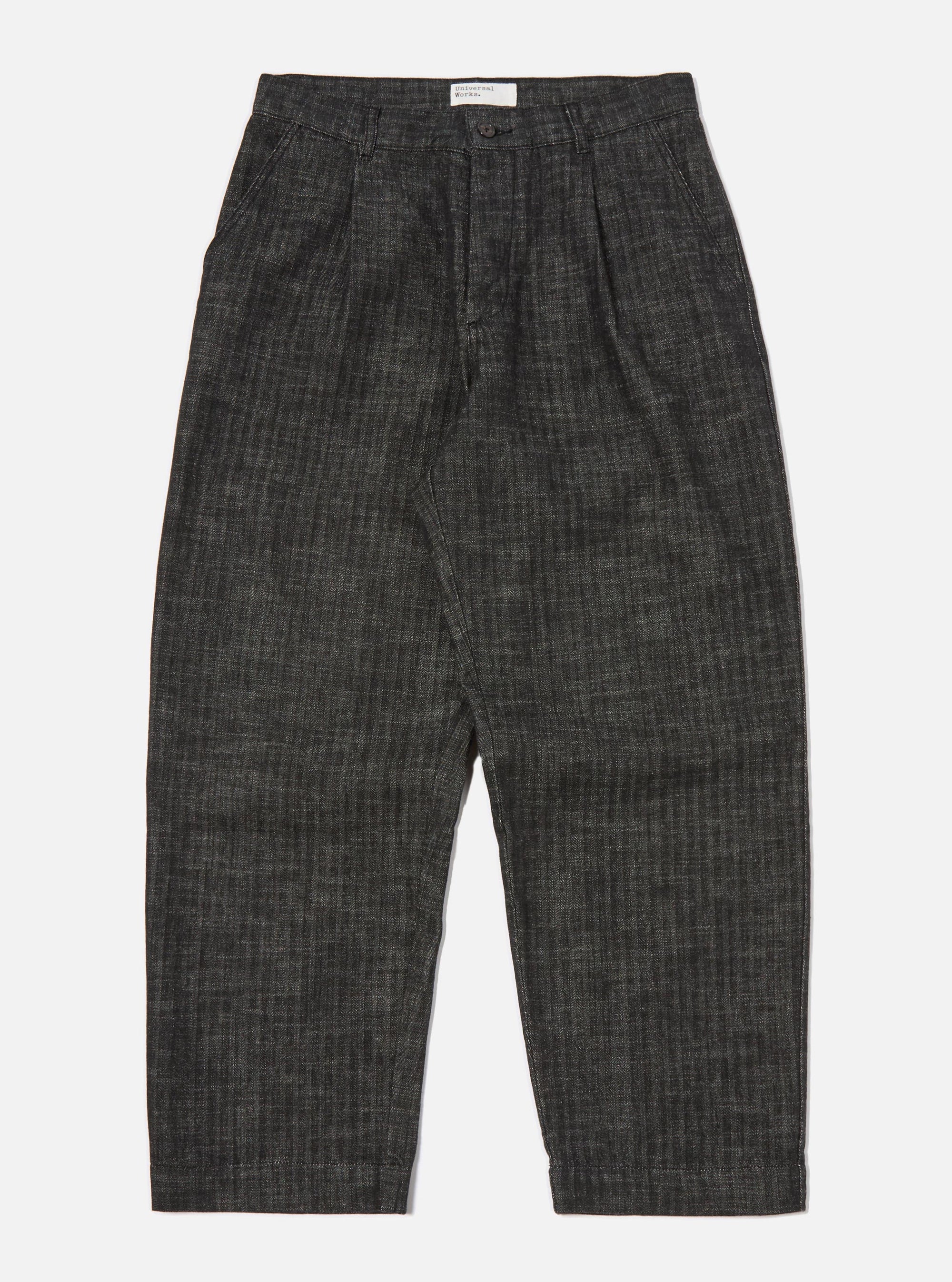 Black Italian Cotton Denim Duke Pant