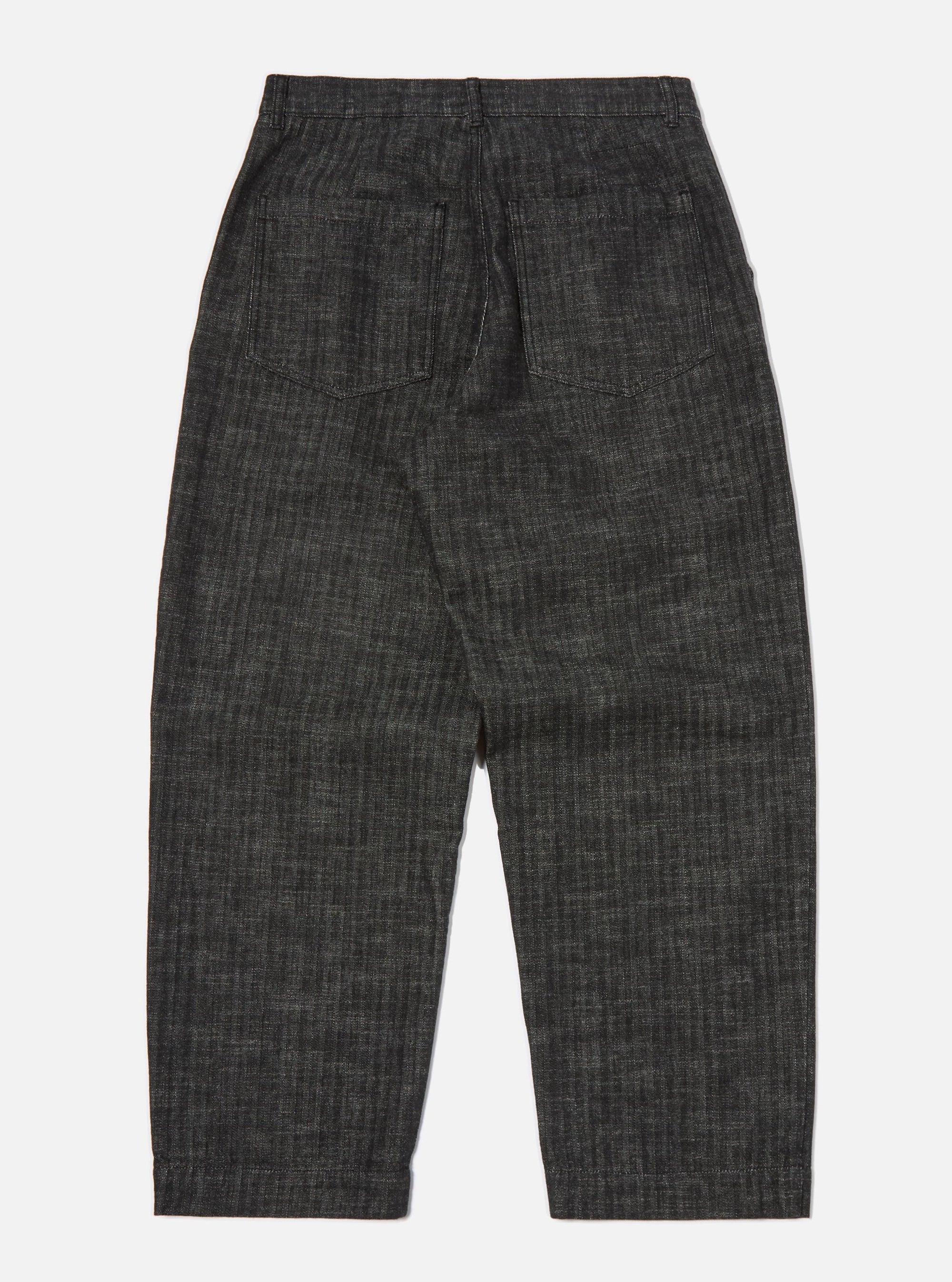 Black Italian Cotton Denim Duke Pant