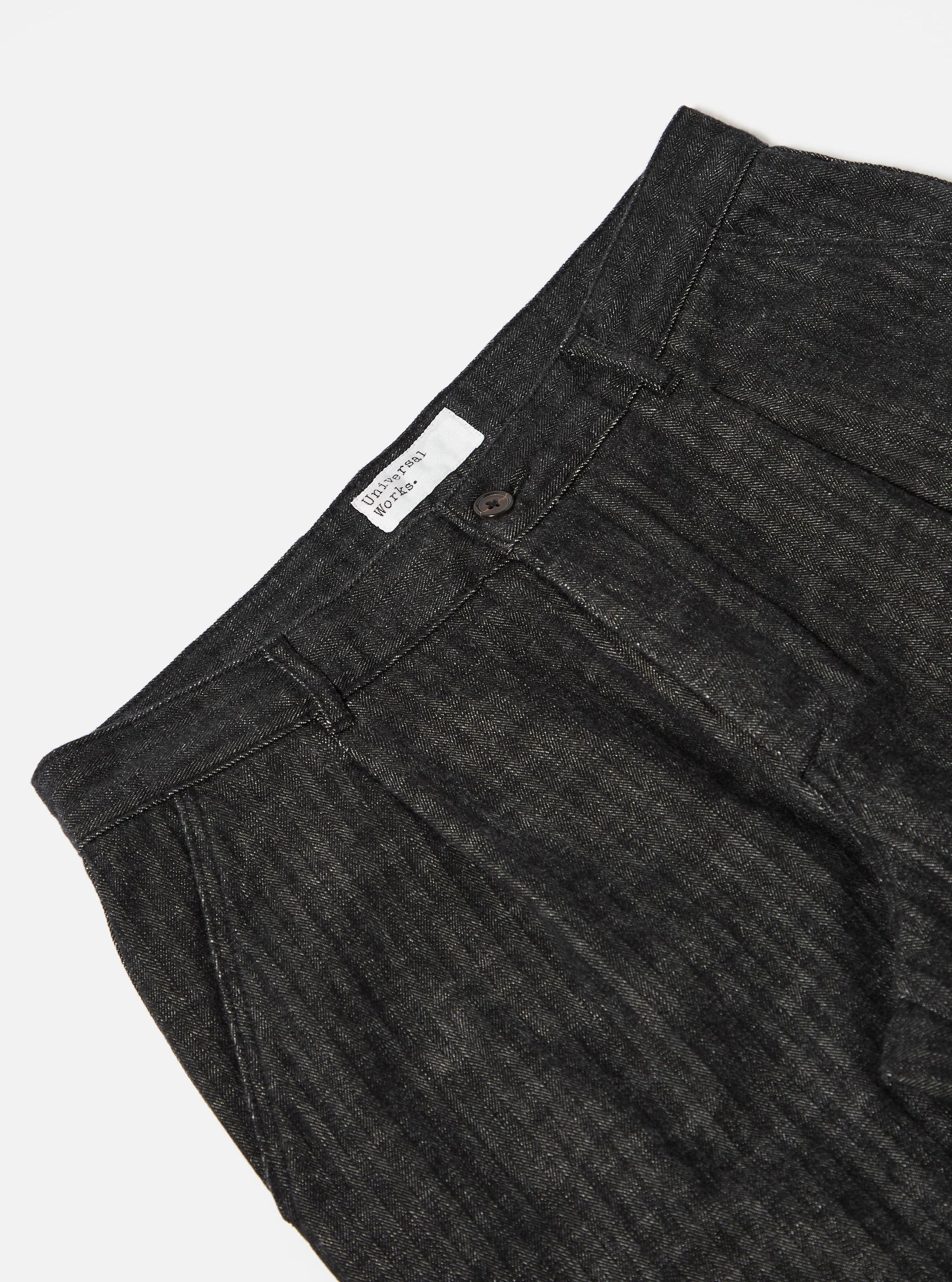 Black Italian Cotton Denim Duke Pant