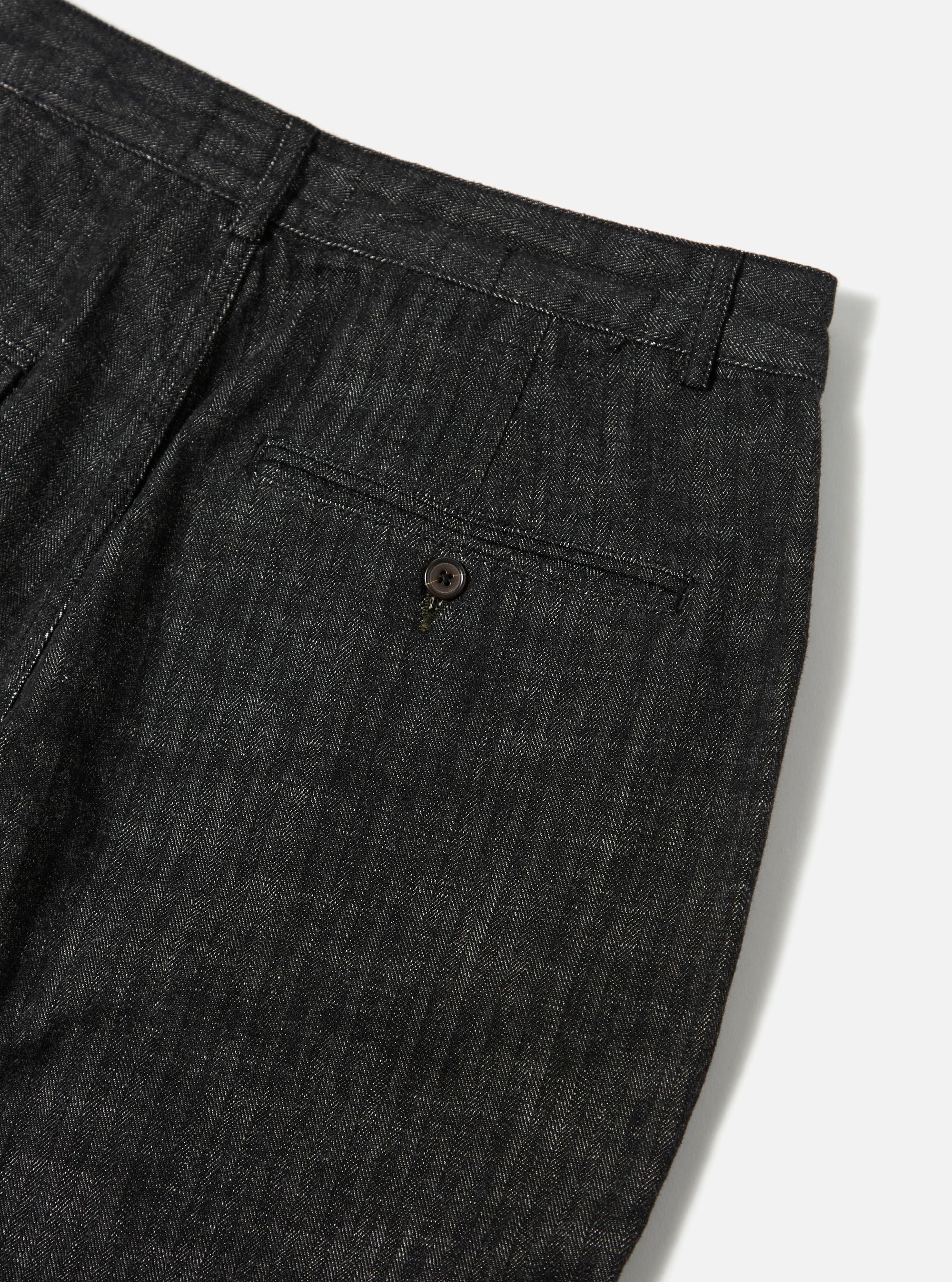 Black Italian Cotton Denim Super Chino
