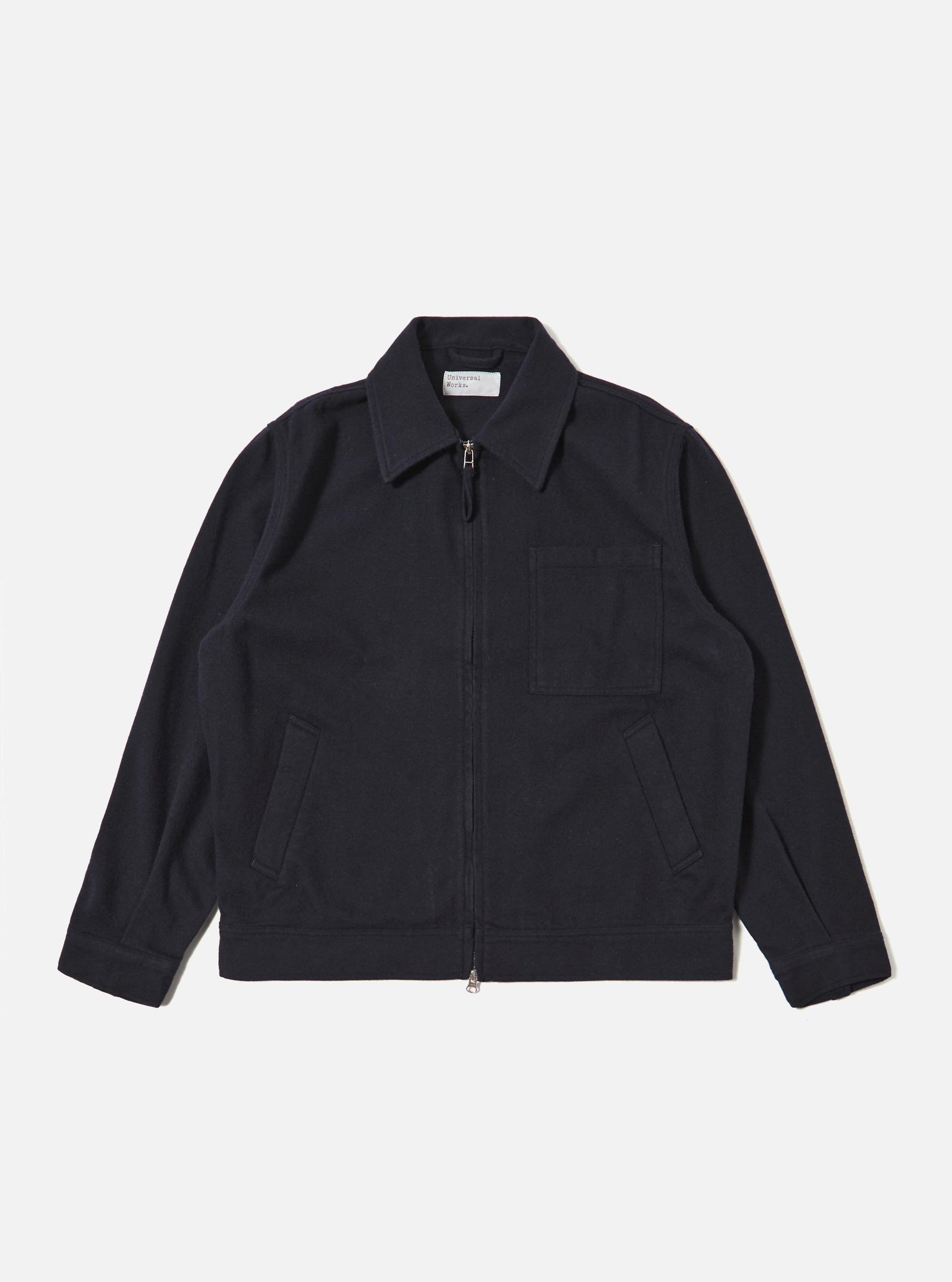 Dark Navy Soft Recycled Wool Rose Bowl Jacket