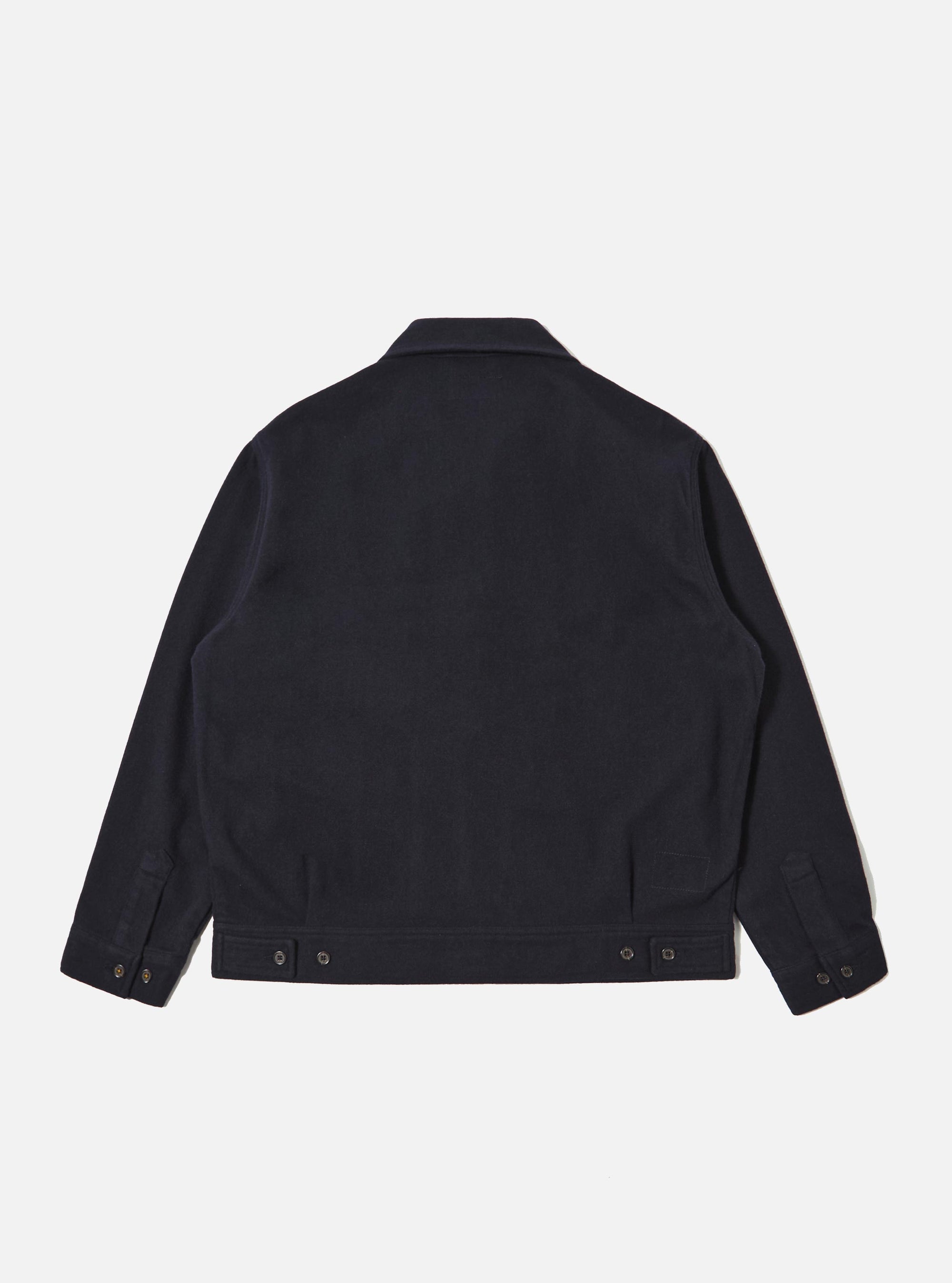 Dark Navy Soft Recycled Wool Rose Bowl Jacket