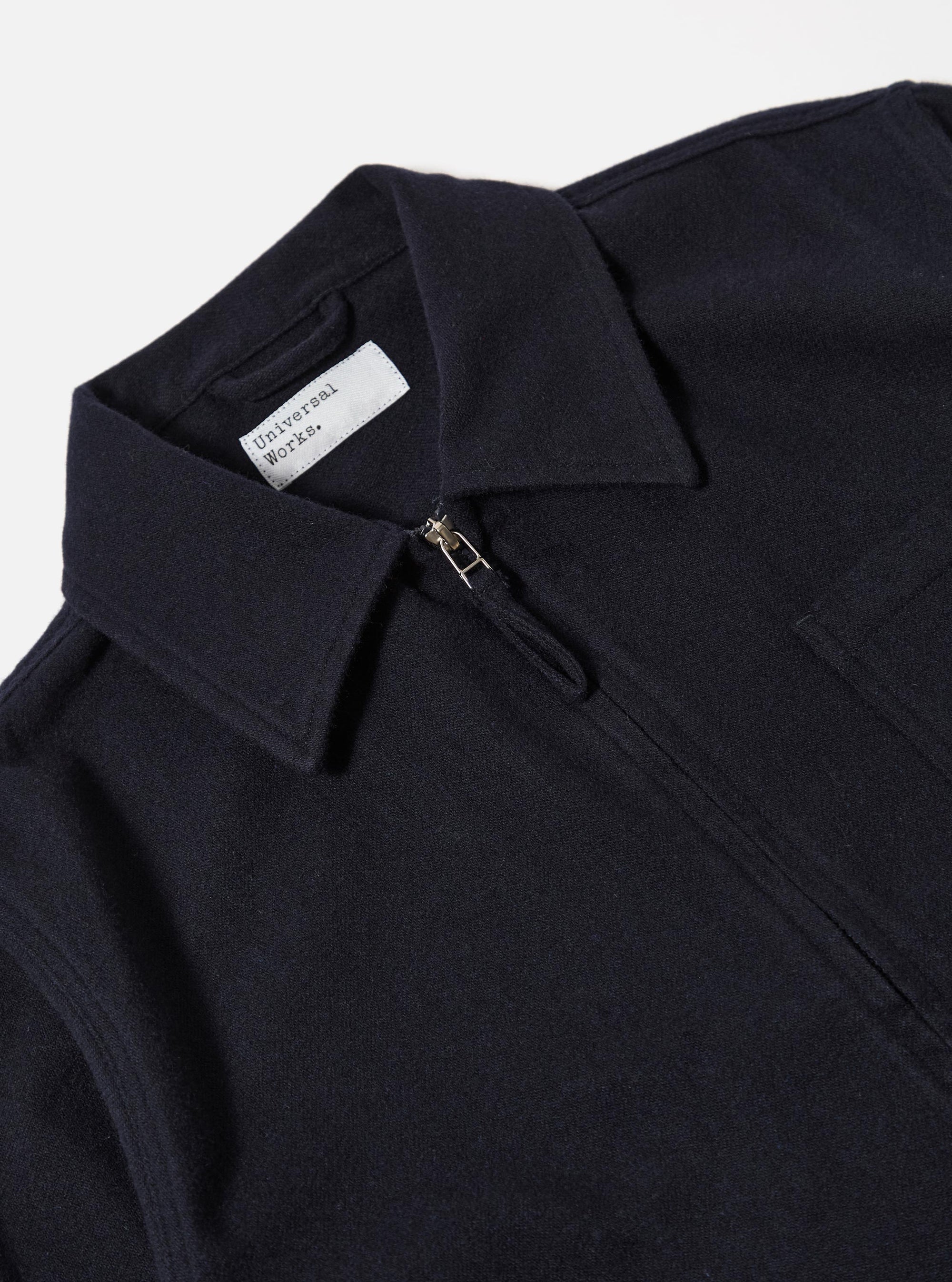 Dark Navy Soft Recycled Wool Rose Bowl Jacket