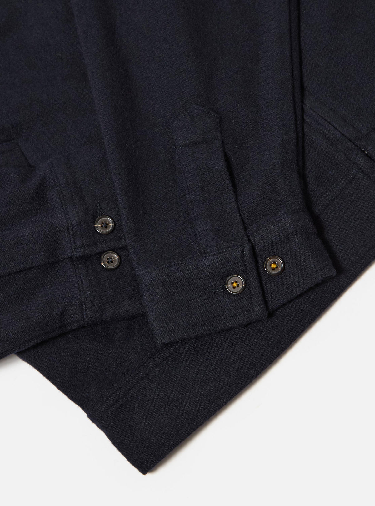 Dark Navy Soft Recycled Wool Rose Bowl Jacket