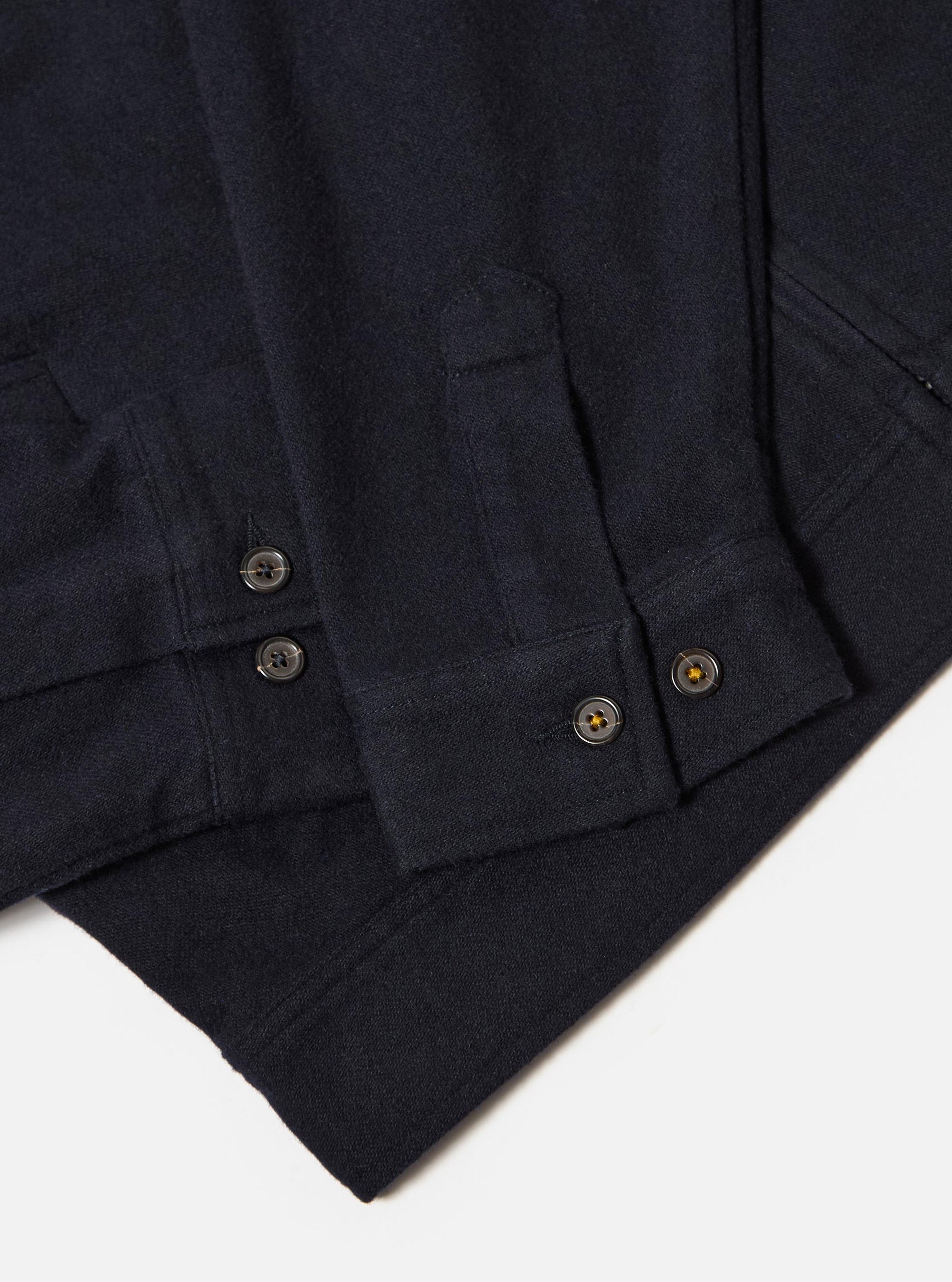 Dark Navy Soft Recycled Wool Rose Bowl Jacket