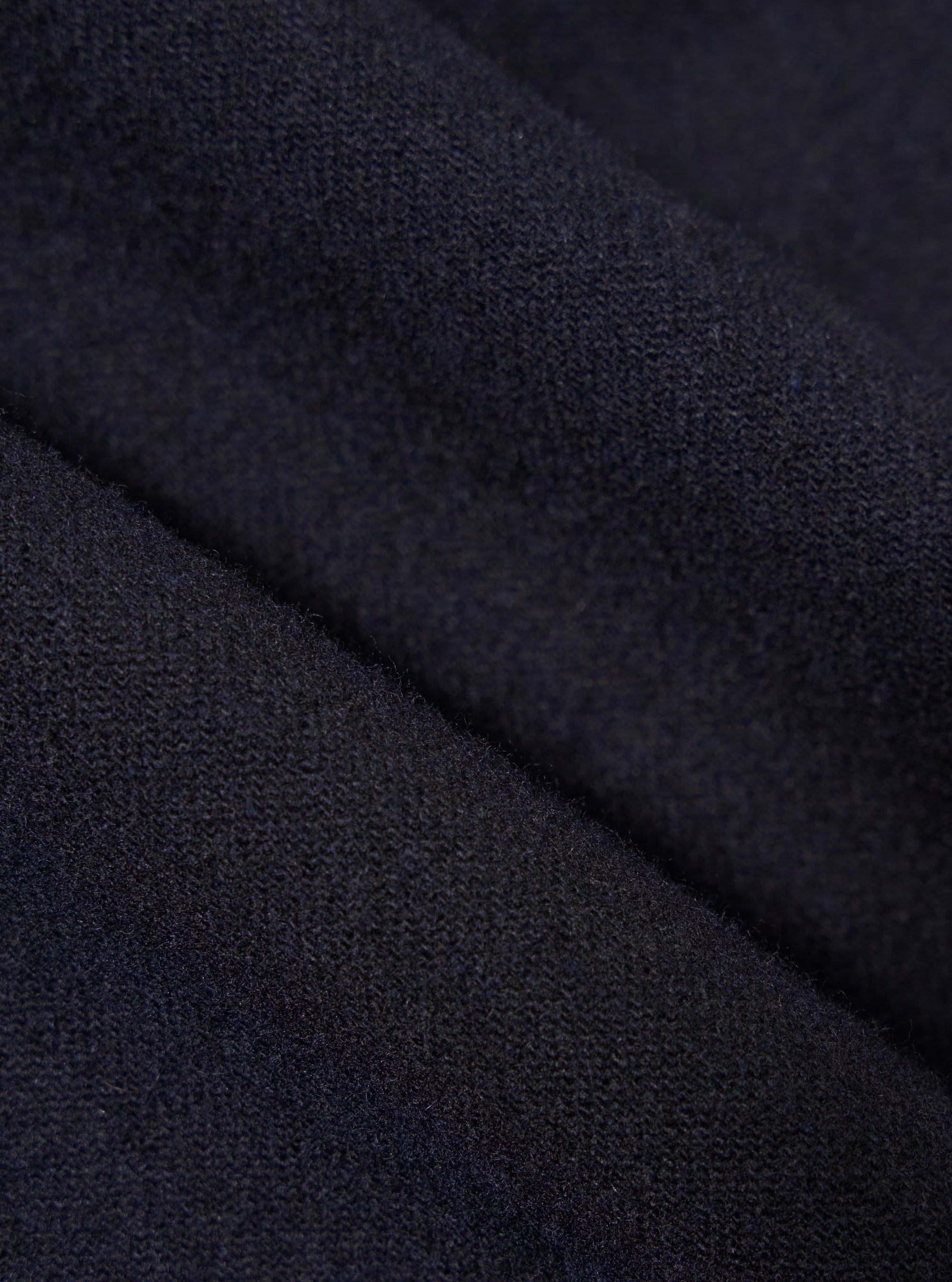 Dark Navy Soft Recycled Wool Pleated Track Pant