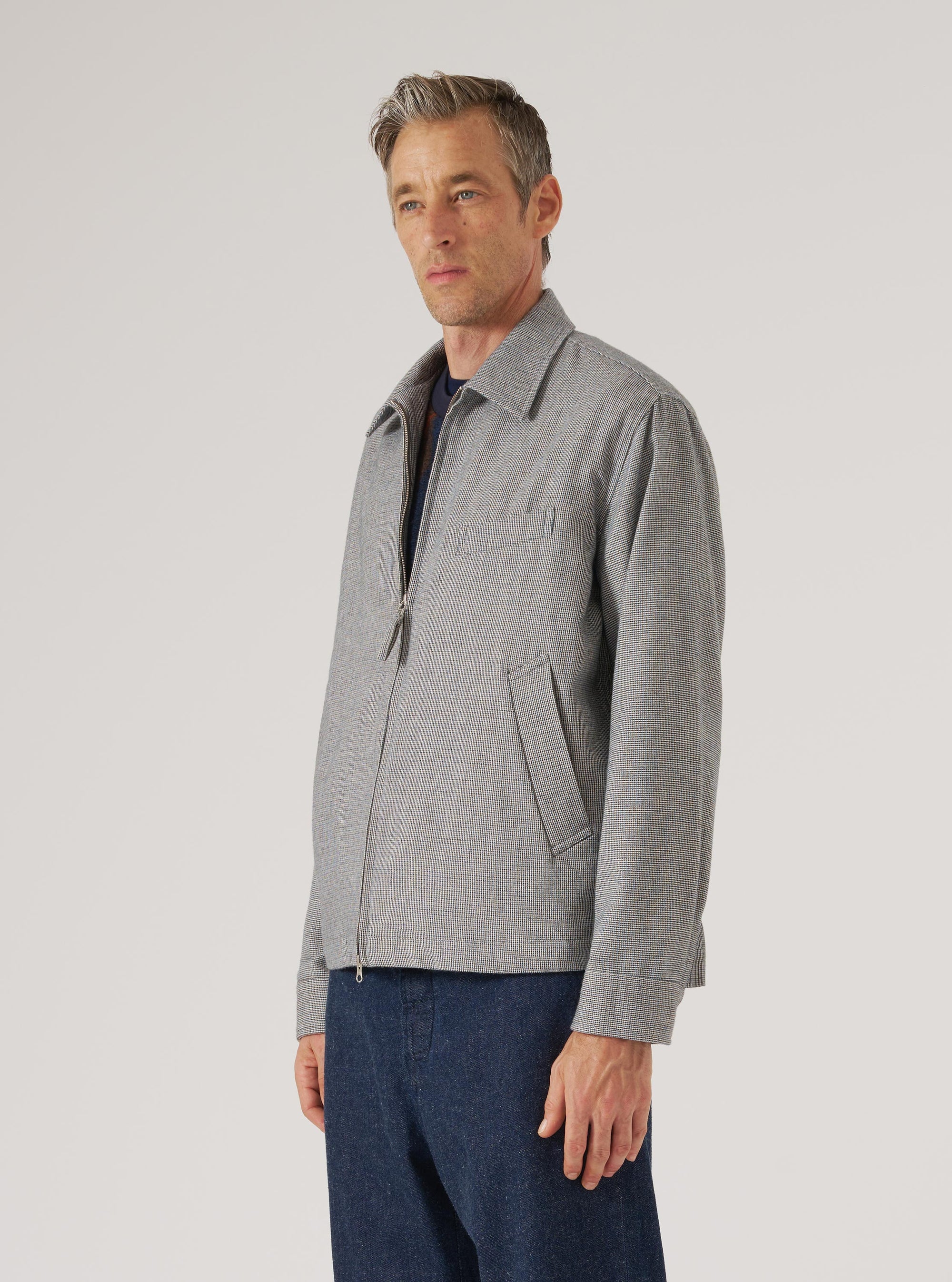 Grey Leon Tweed Windcheater