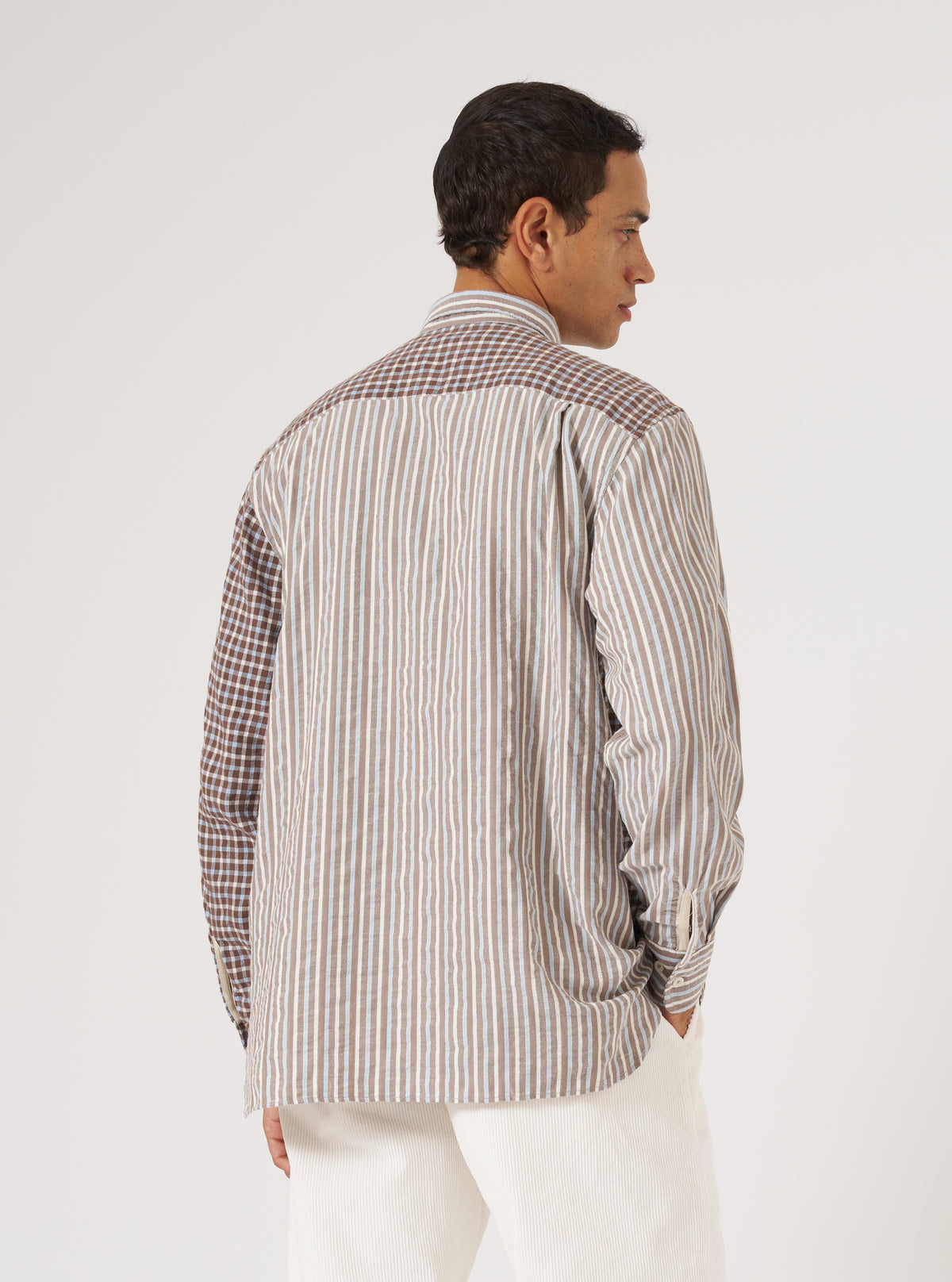 Brown Madison Check/Stripe Station Shirt