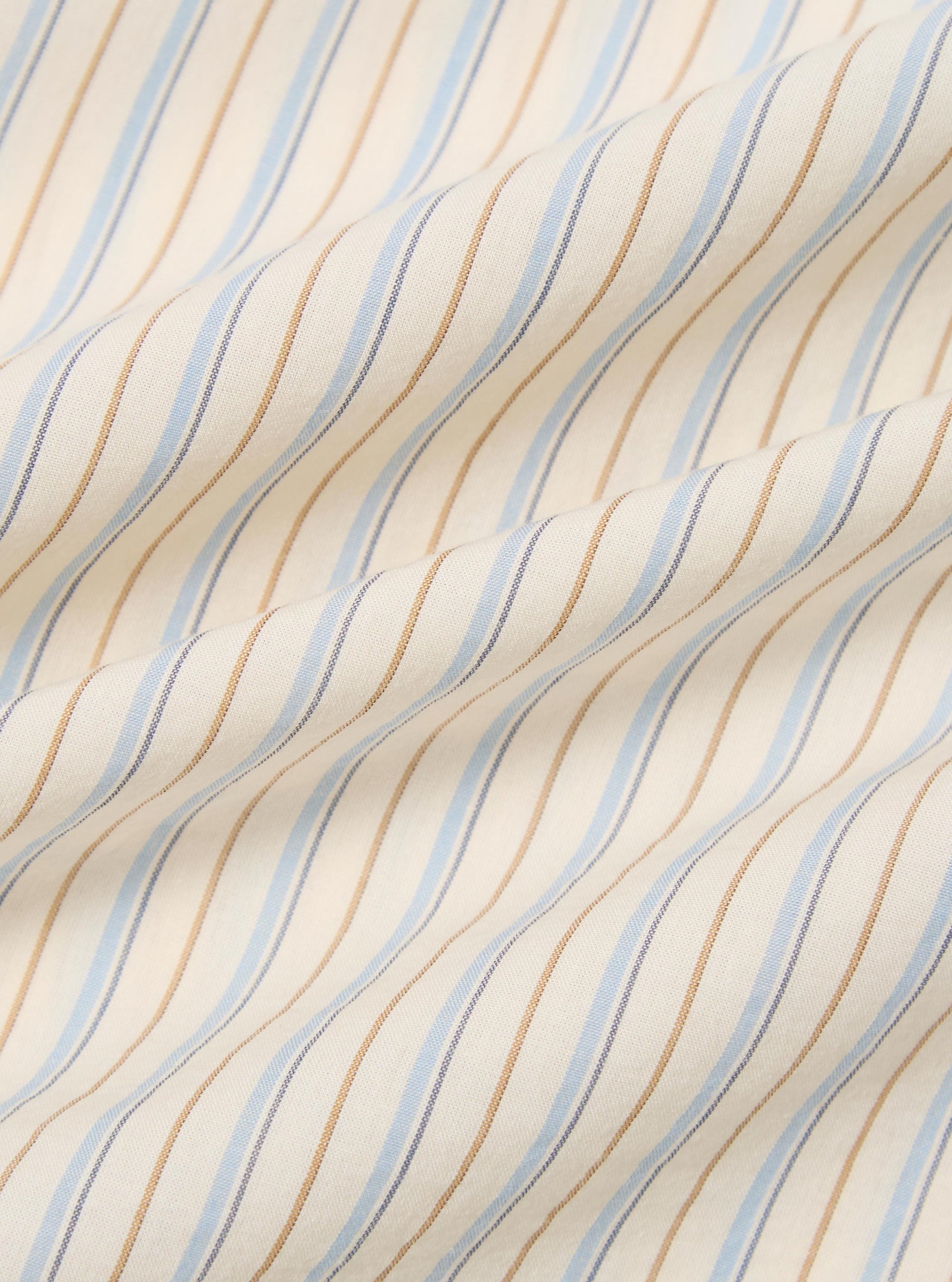 Ecru/Blue Mix Pop Stripe Mix Station Shirt