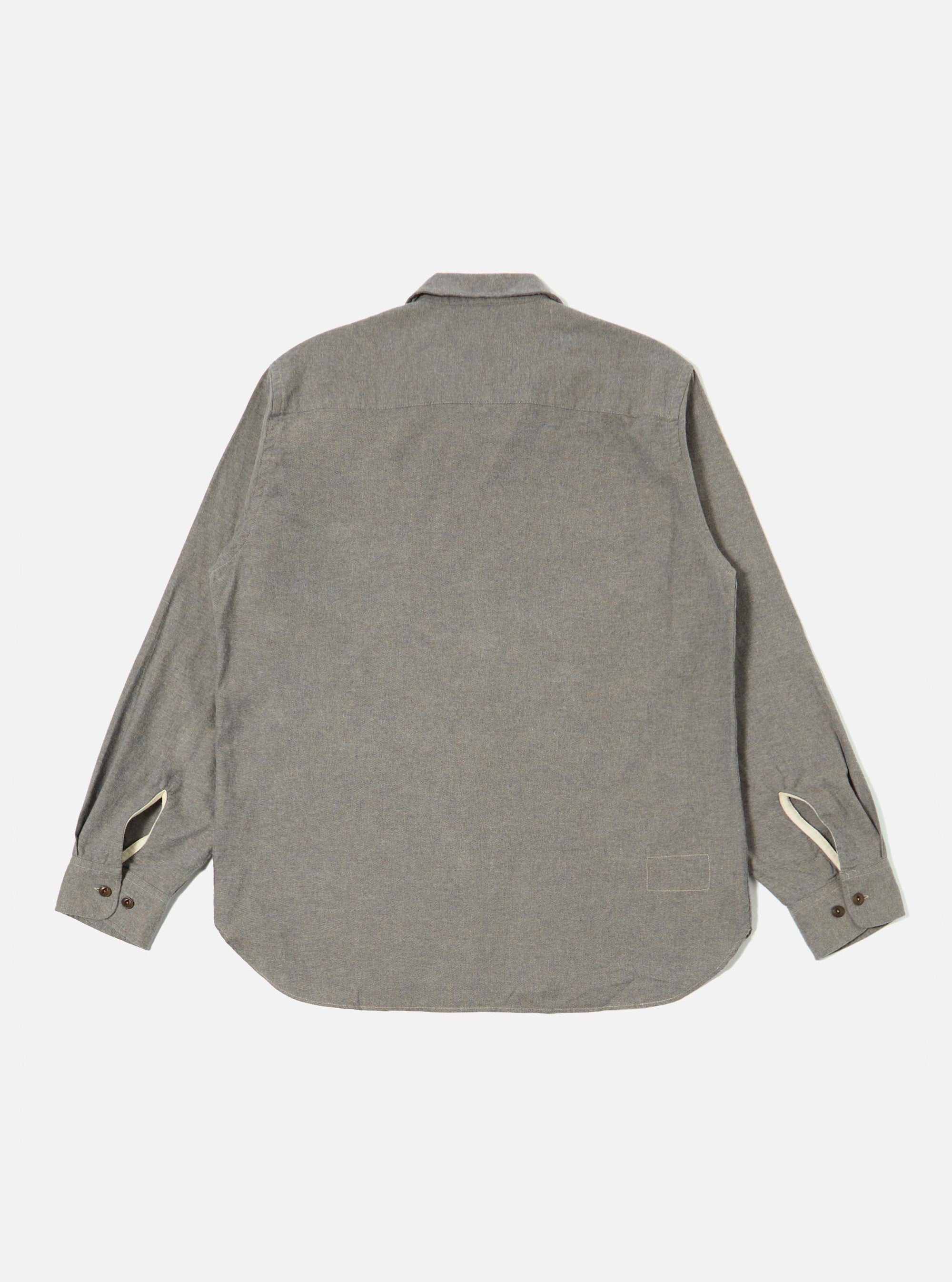 Brown Brushed Flannel Work Shirt