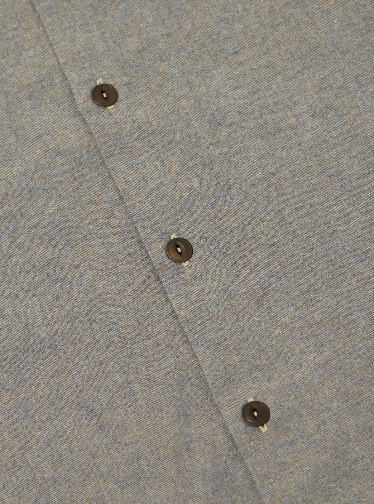 Brown Brushed Flannel Work Shirt