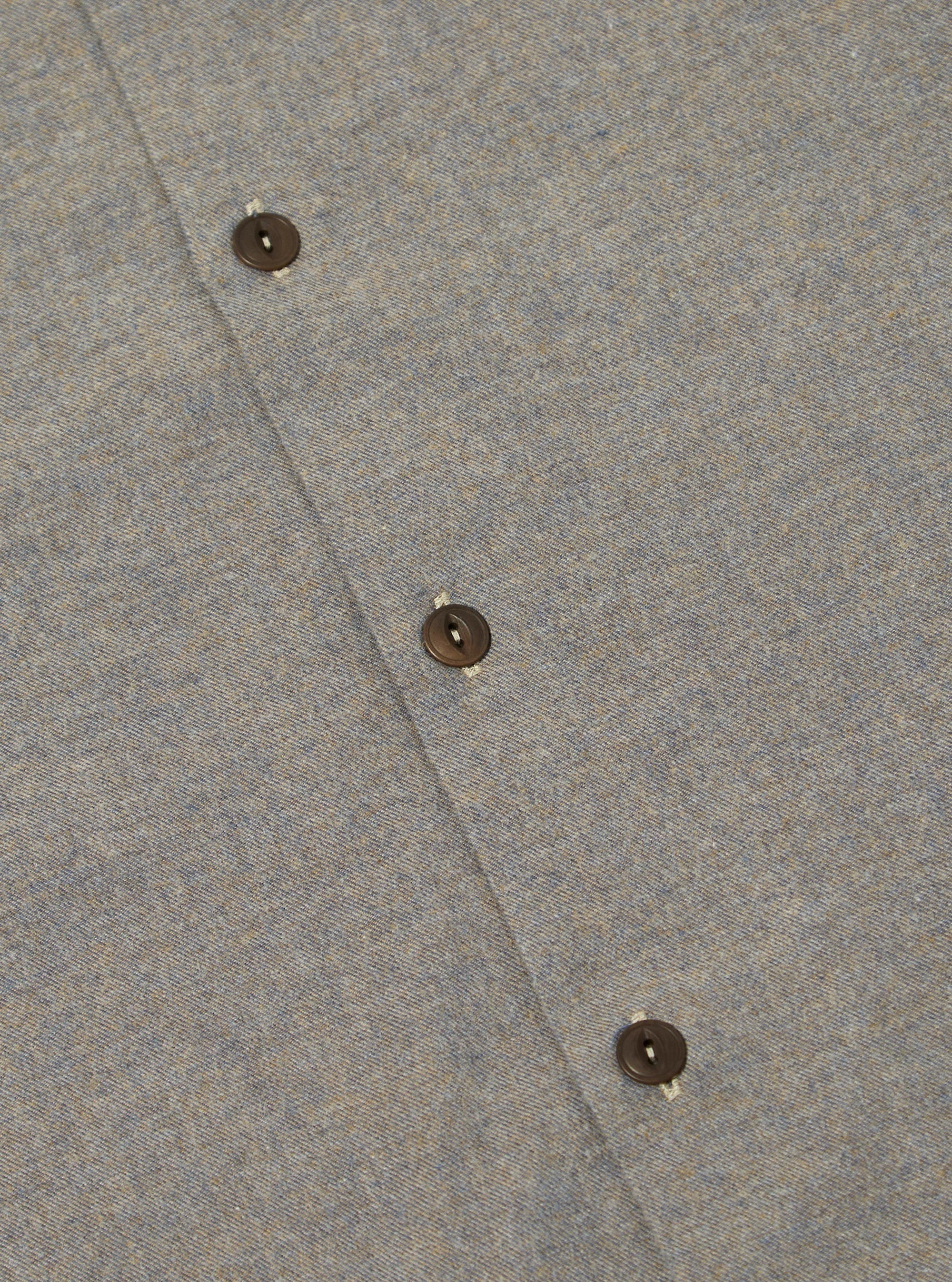Brown Brushed Flannel Work Shirt