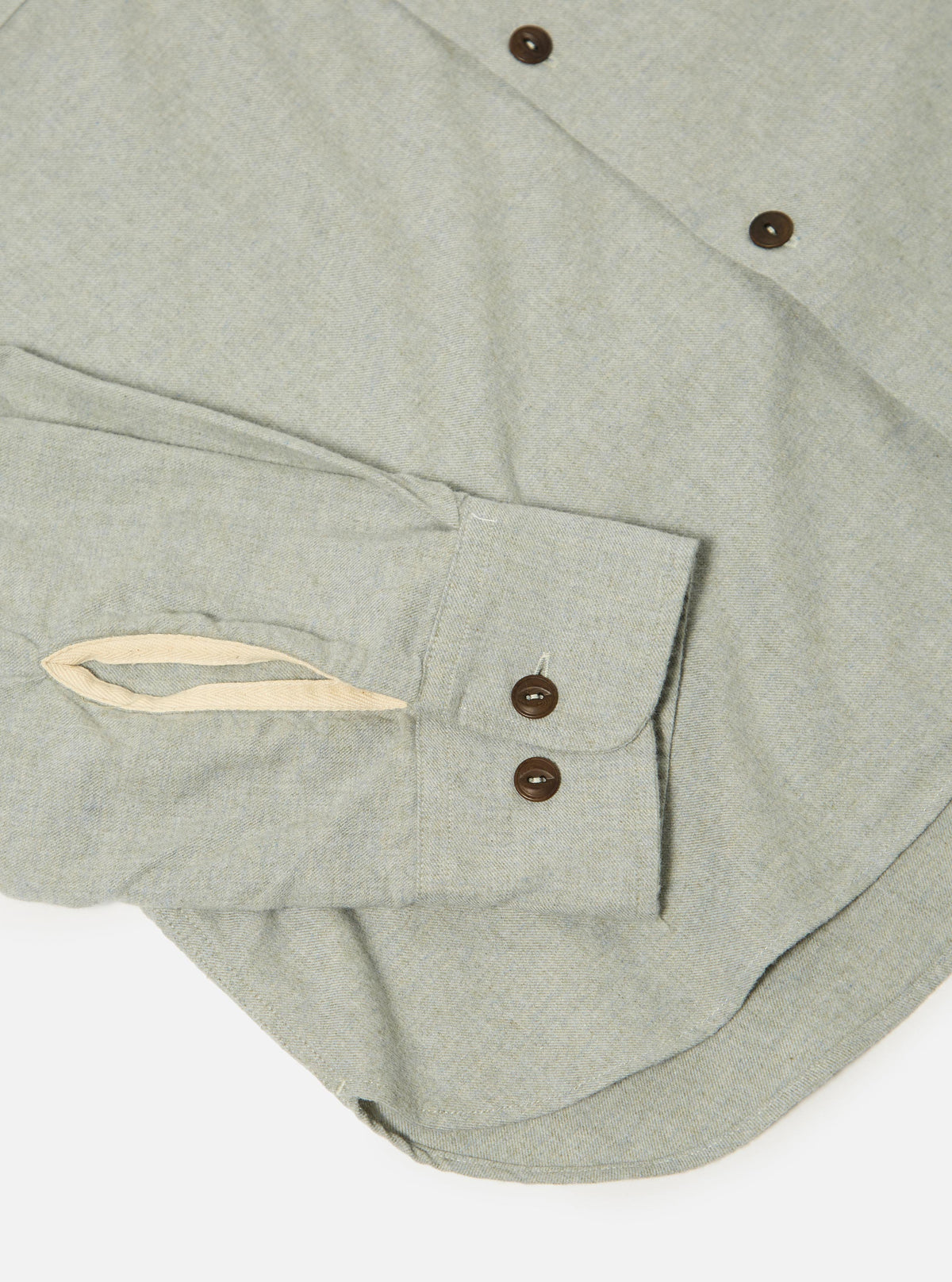 Grey Brushed Flannel Work Shirt