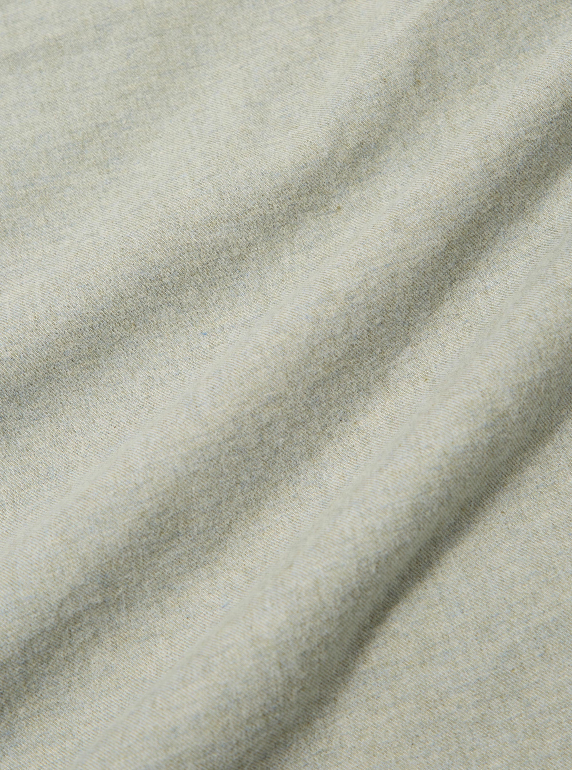 Grey Brushed Flannel Work Shirt